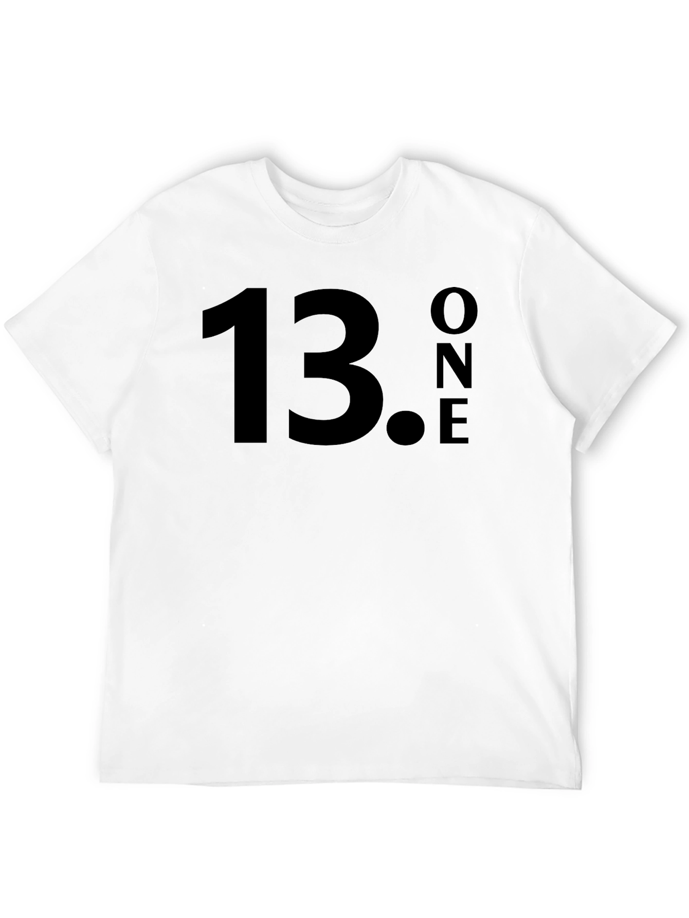 13.ONE Graphic T-Shirt - Black Crew Neck Tee