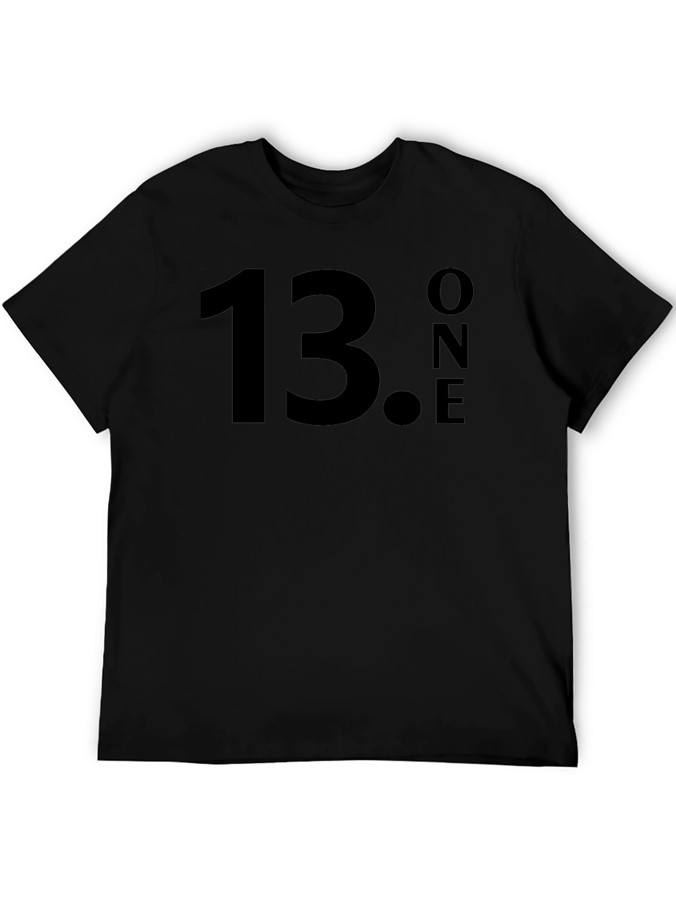 13.ONE Graphic T-Shirt - Black Crew Neck Tee