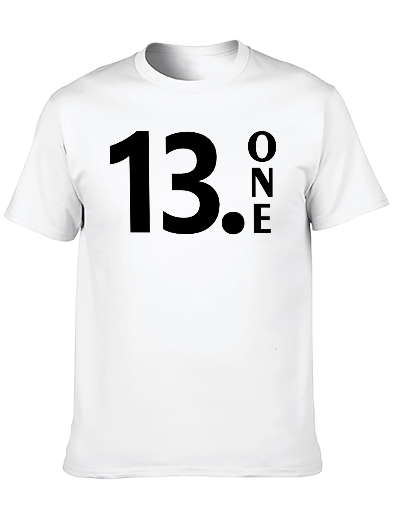 13.ONE Graphic T-Shirt - Black Crew Neck Tee