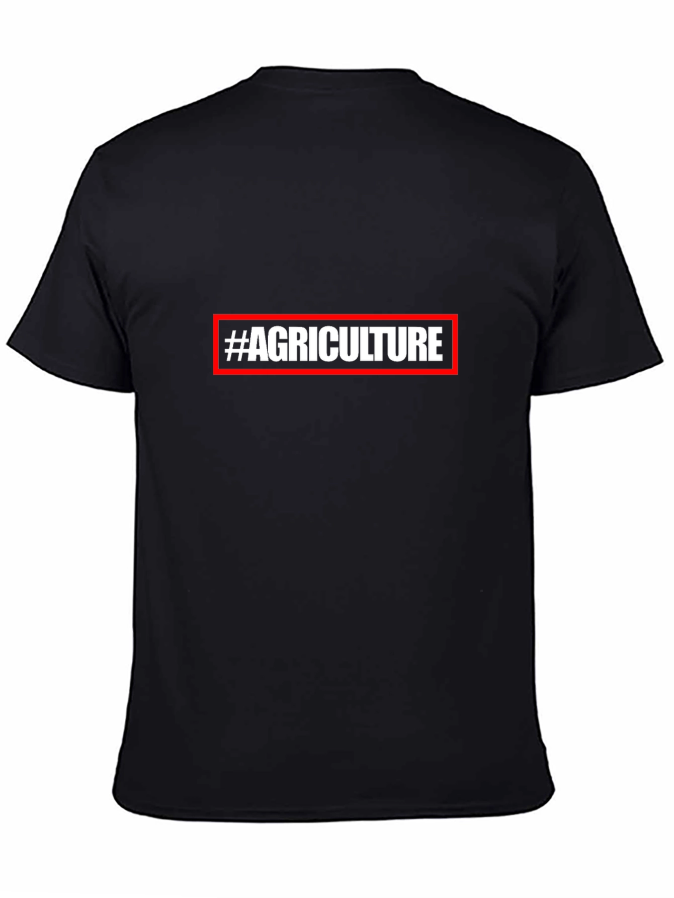 #Agriculture Black Cotton Blend Graphic Tee