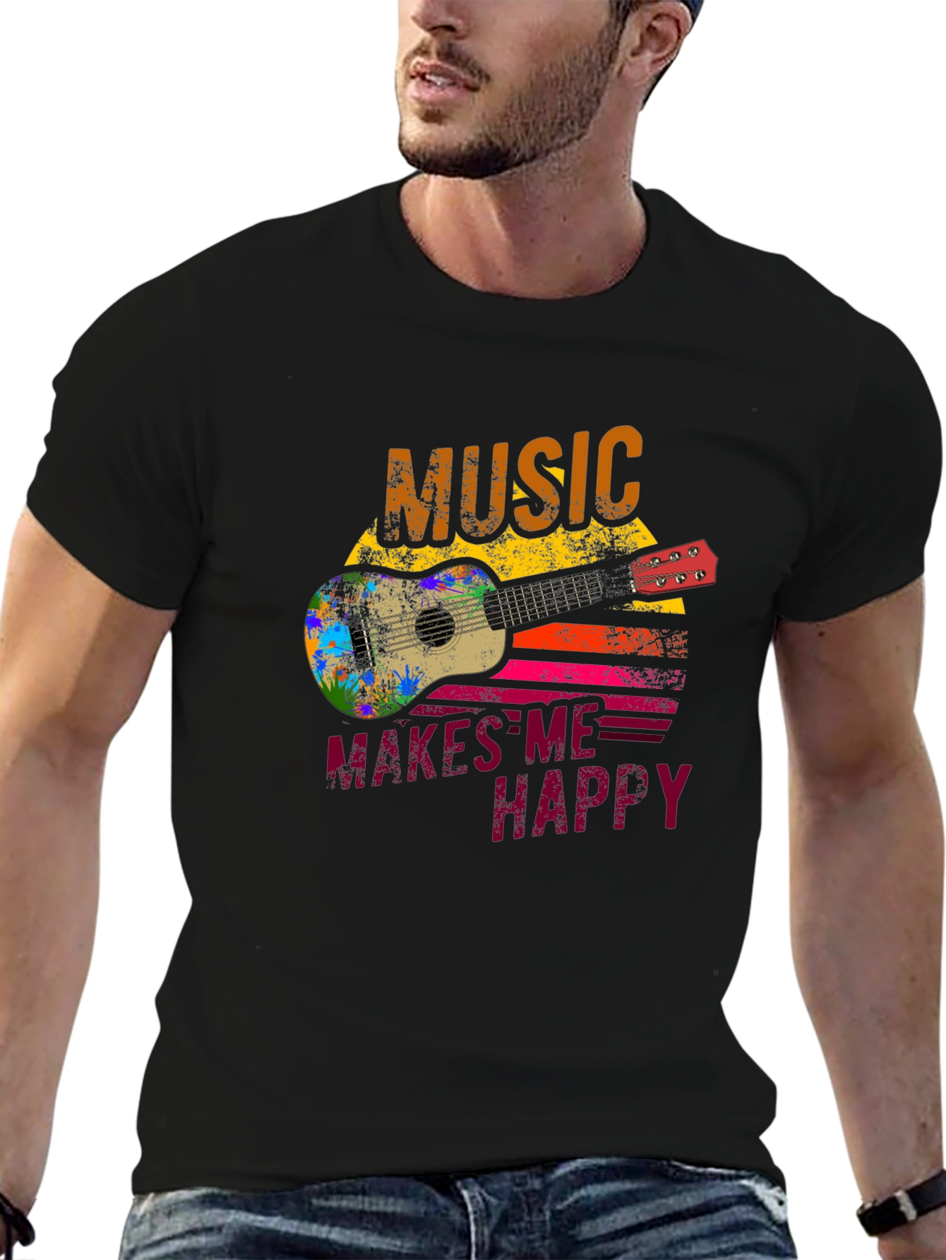 Music Makes Me Happy Graphic Tee