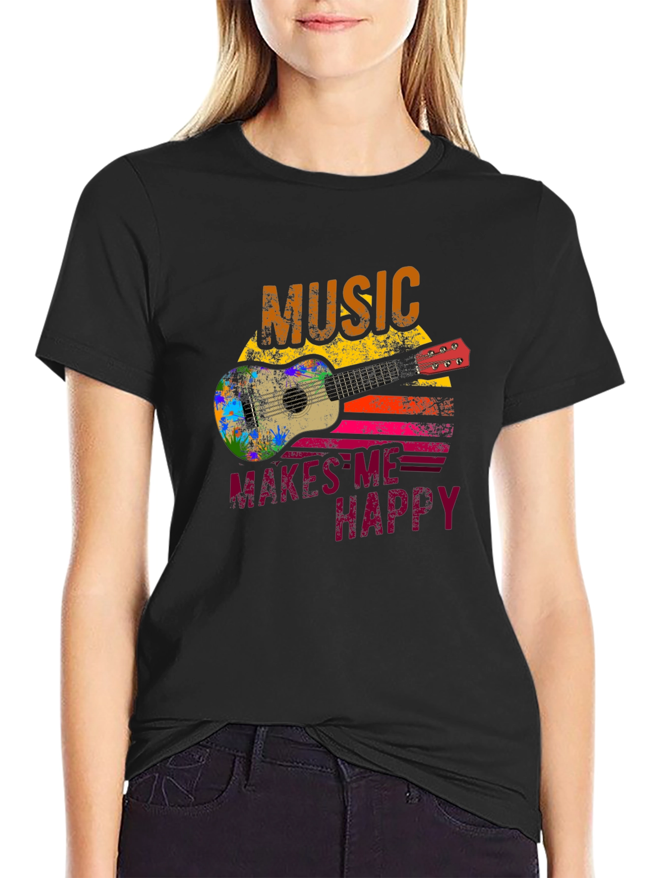 Music Makes Me Happy Graphic Tee