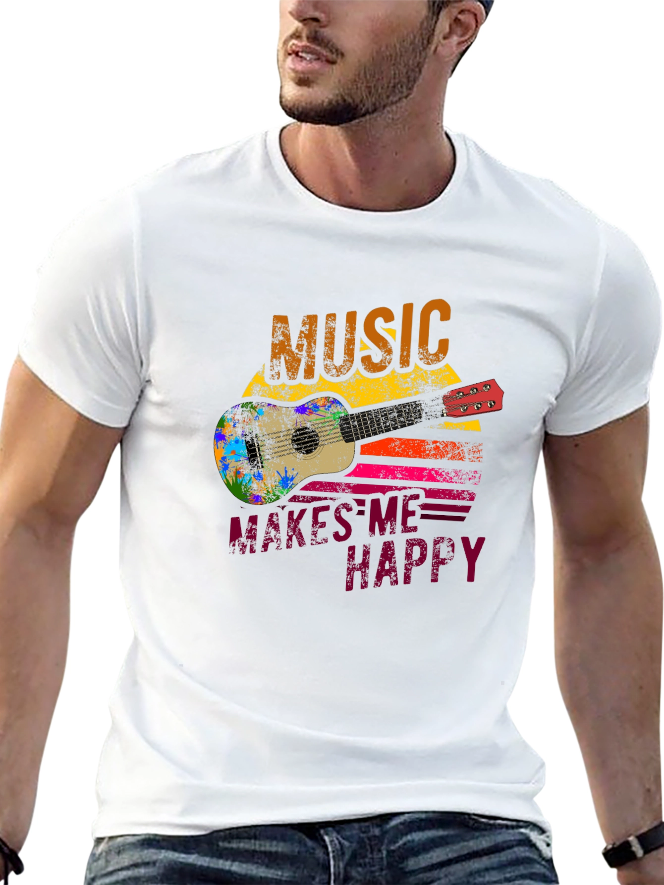 Music Makes Me Happy Graphic Tee