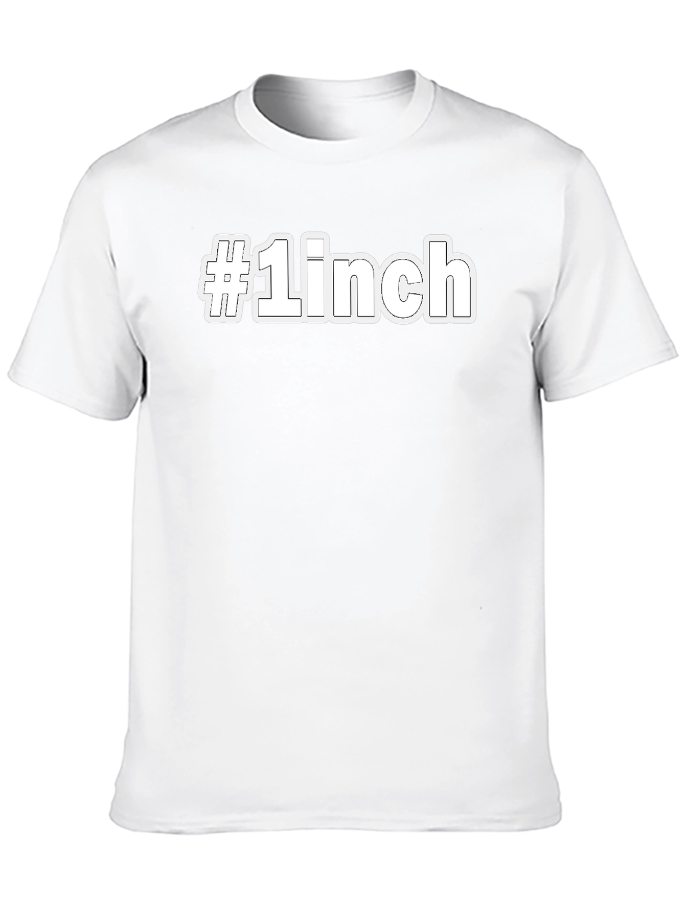 #1Inch Black Cotton Graphic Tee