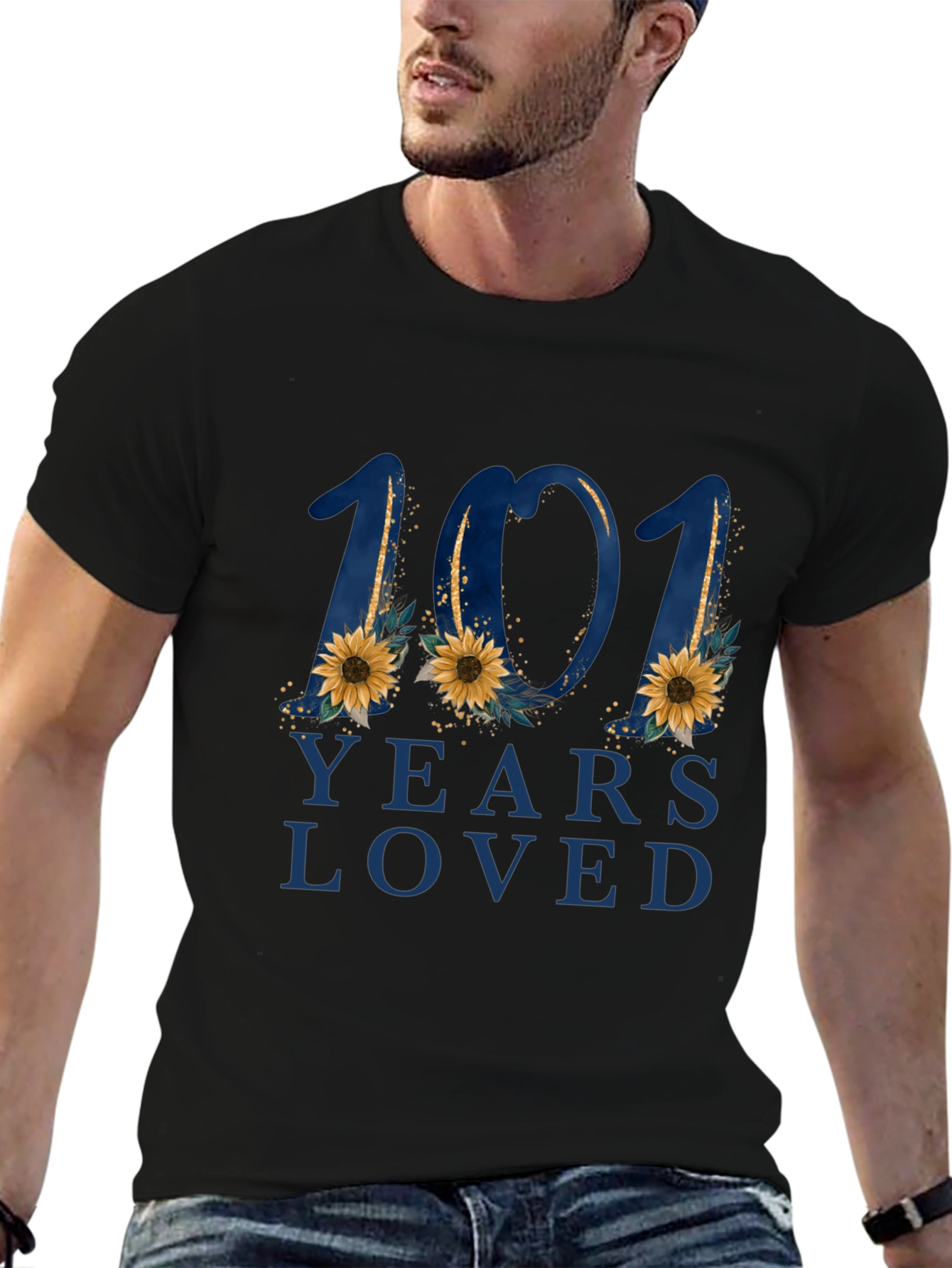 101 Years Loved Floral Graphic T-Shirt