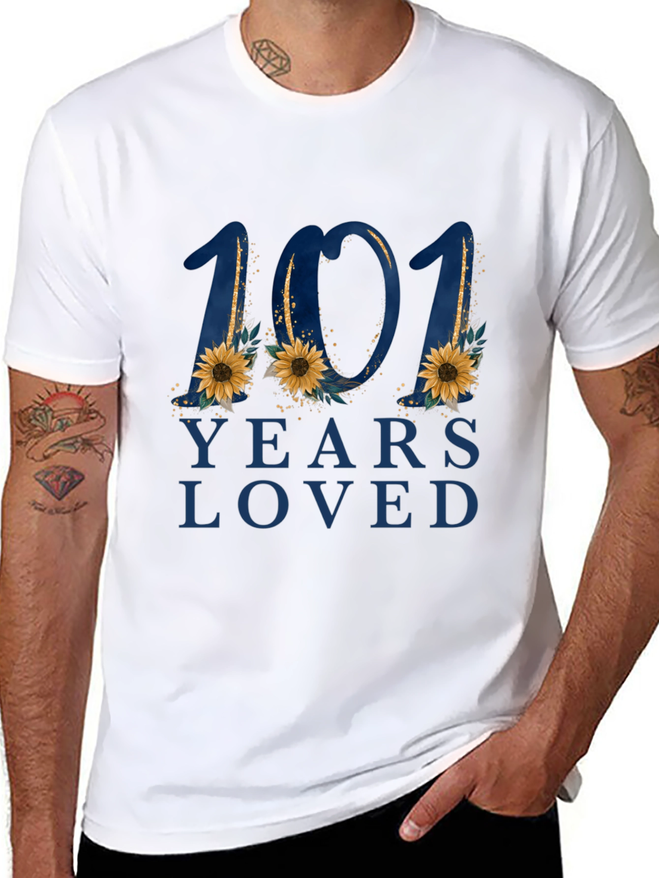 101 Years Loved Floral Graphic T-Shirt