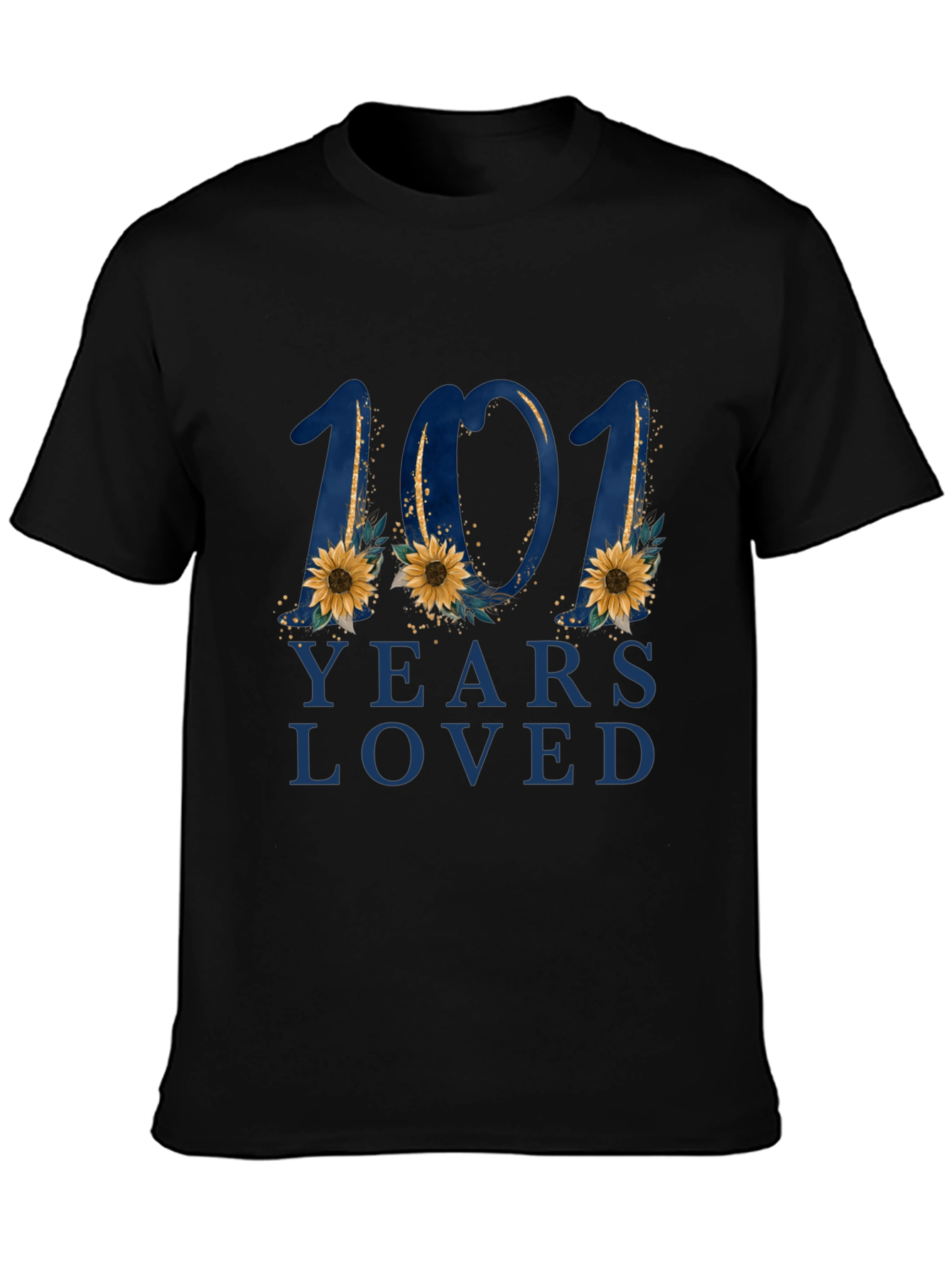 101 Years Loved Floral Graphic T-Shirt