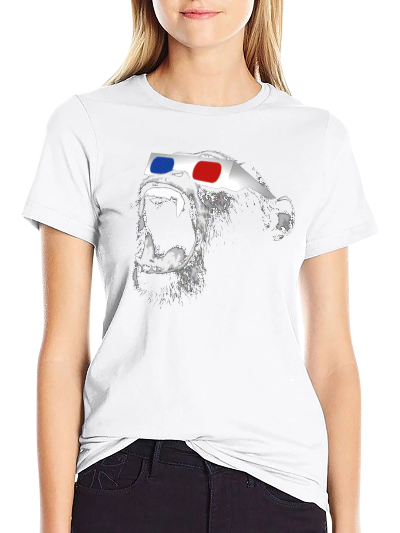 3D Gorilla Graphic Tee - Stylish Black T-Shirt