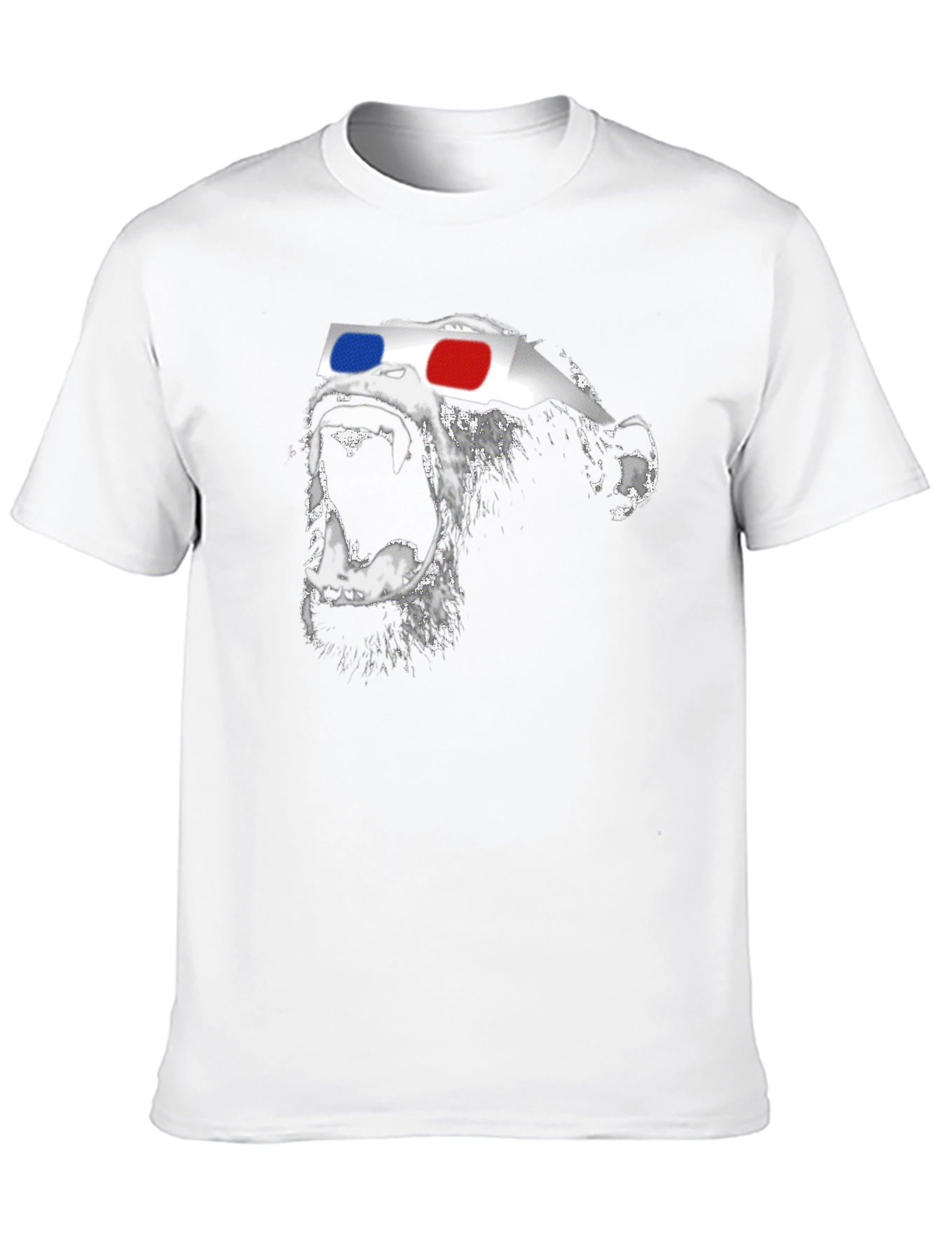 3D Gorilla Graphic Tee - Stylish Black T-Shirt