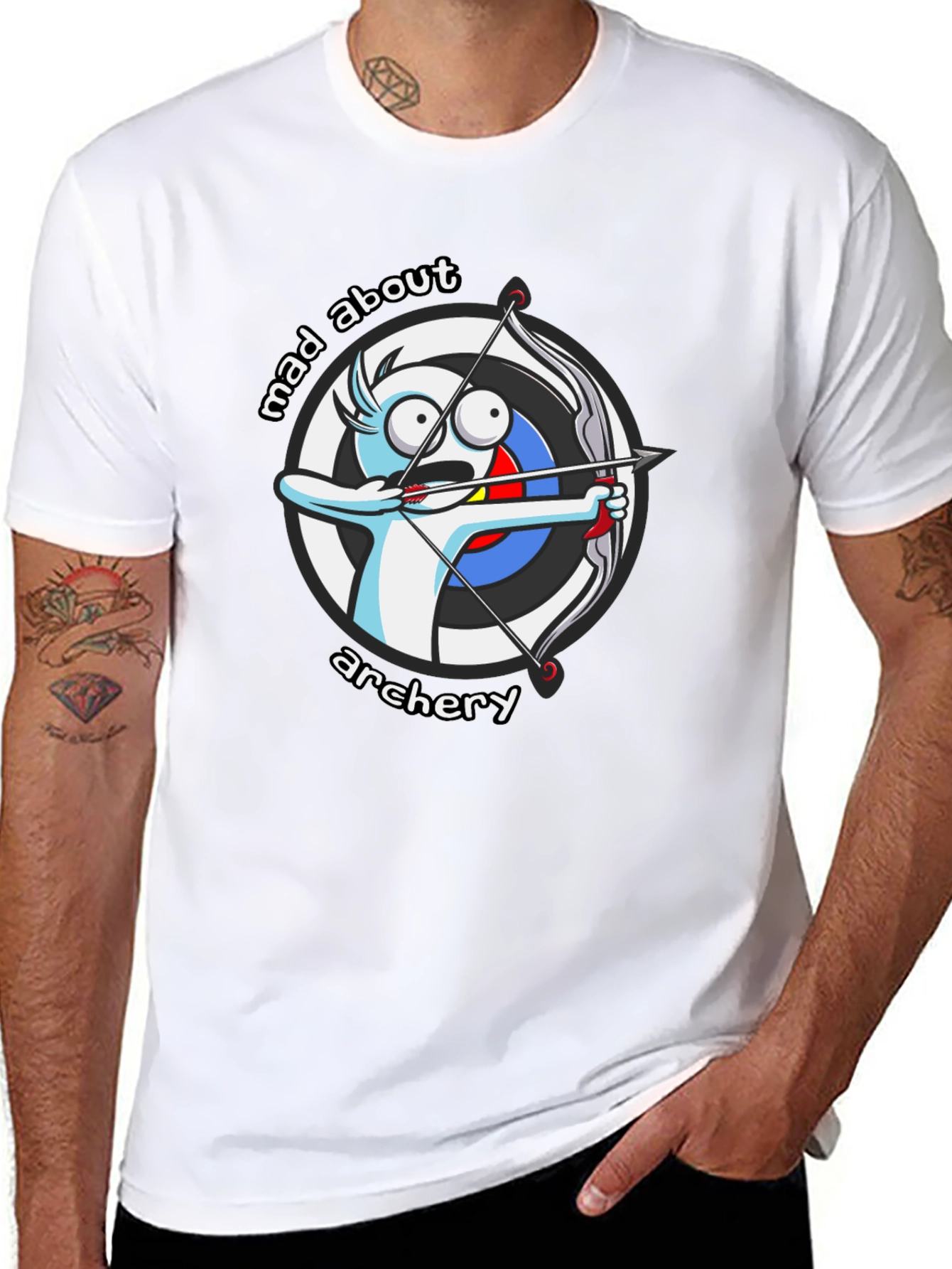 Mad About Archery Cartoon Graphic T-Shirt