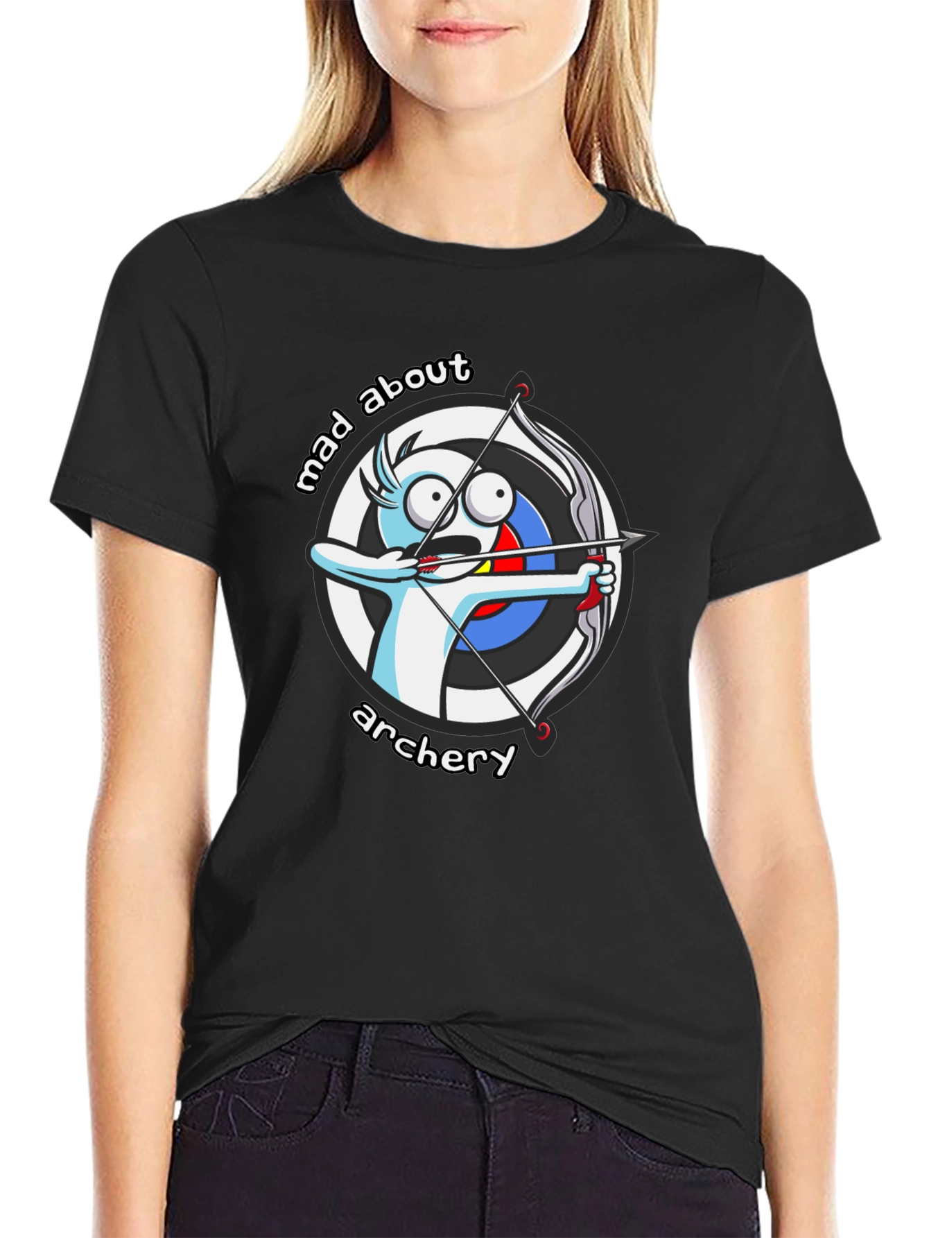 Mad About Archery Cartoon Graphic T-Shirt