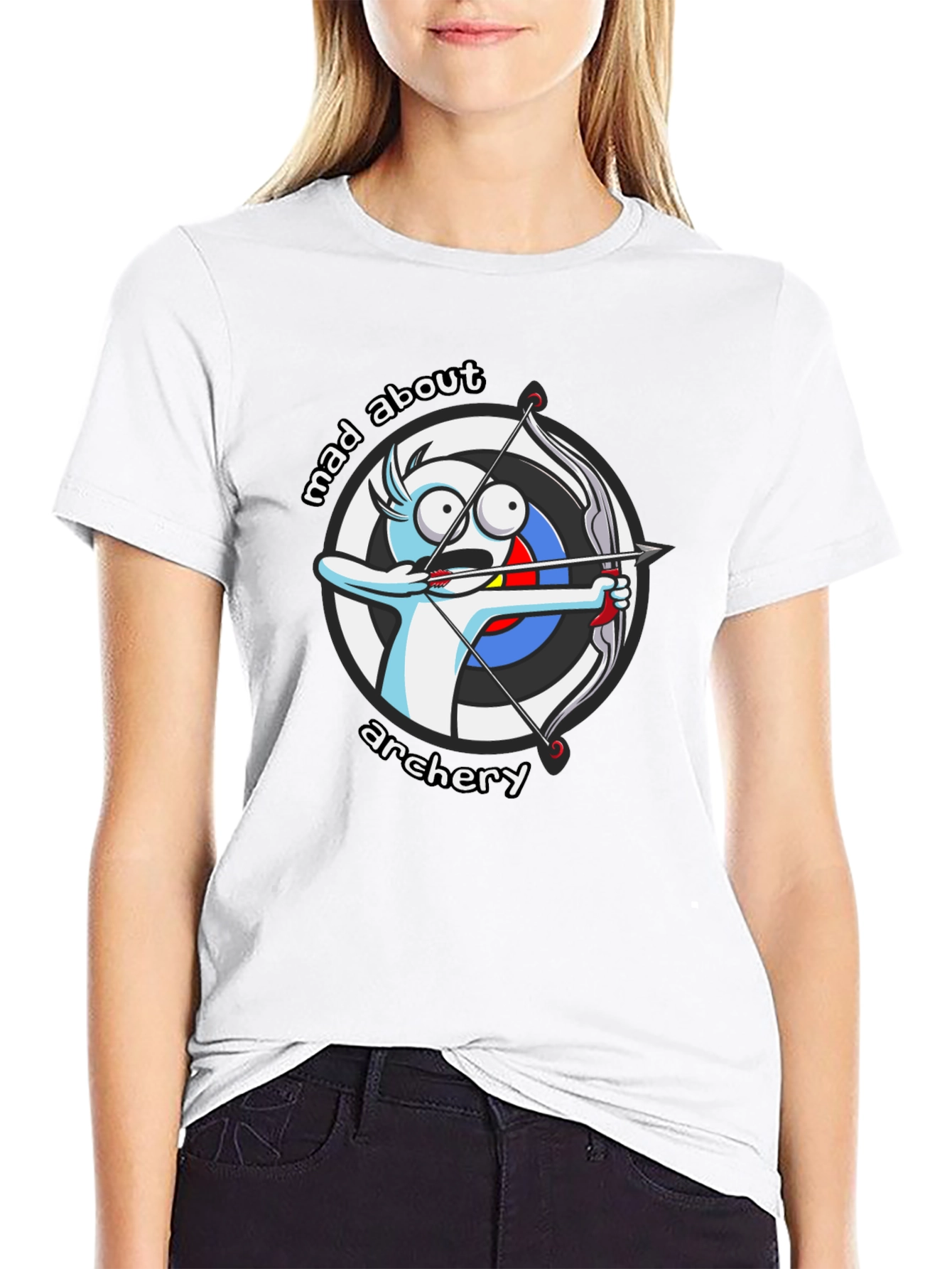 Mad About Archery Cartoon Graphic T-Shirt
