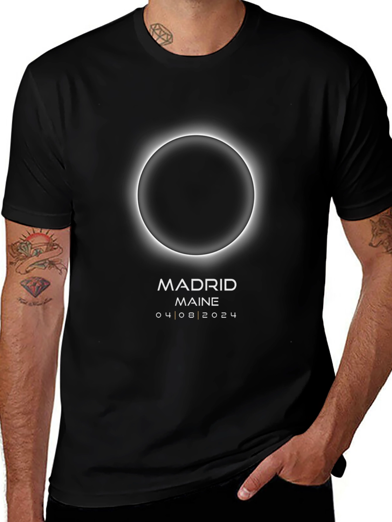 Madrid Maine Eclipse 04/08/2024 T-Shirt