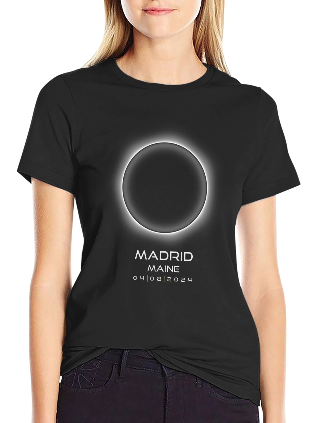 Madrid Maine Eclipse 04/08/2024 T-Shirt
