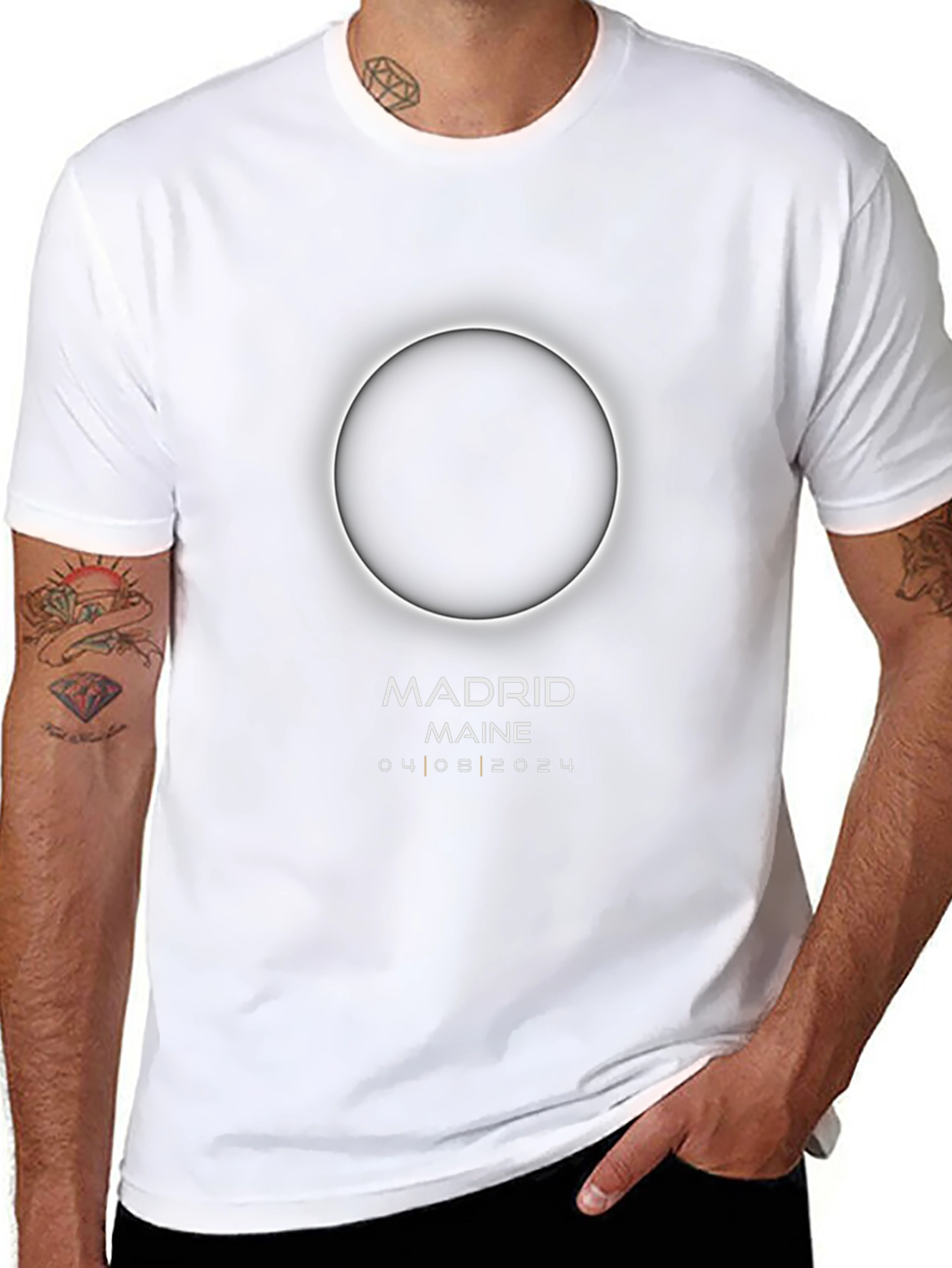 Madrid Maine Eclipse 04/08/2024 T-Shirt