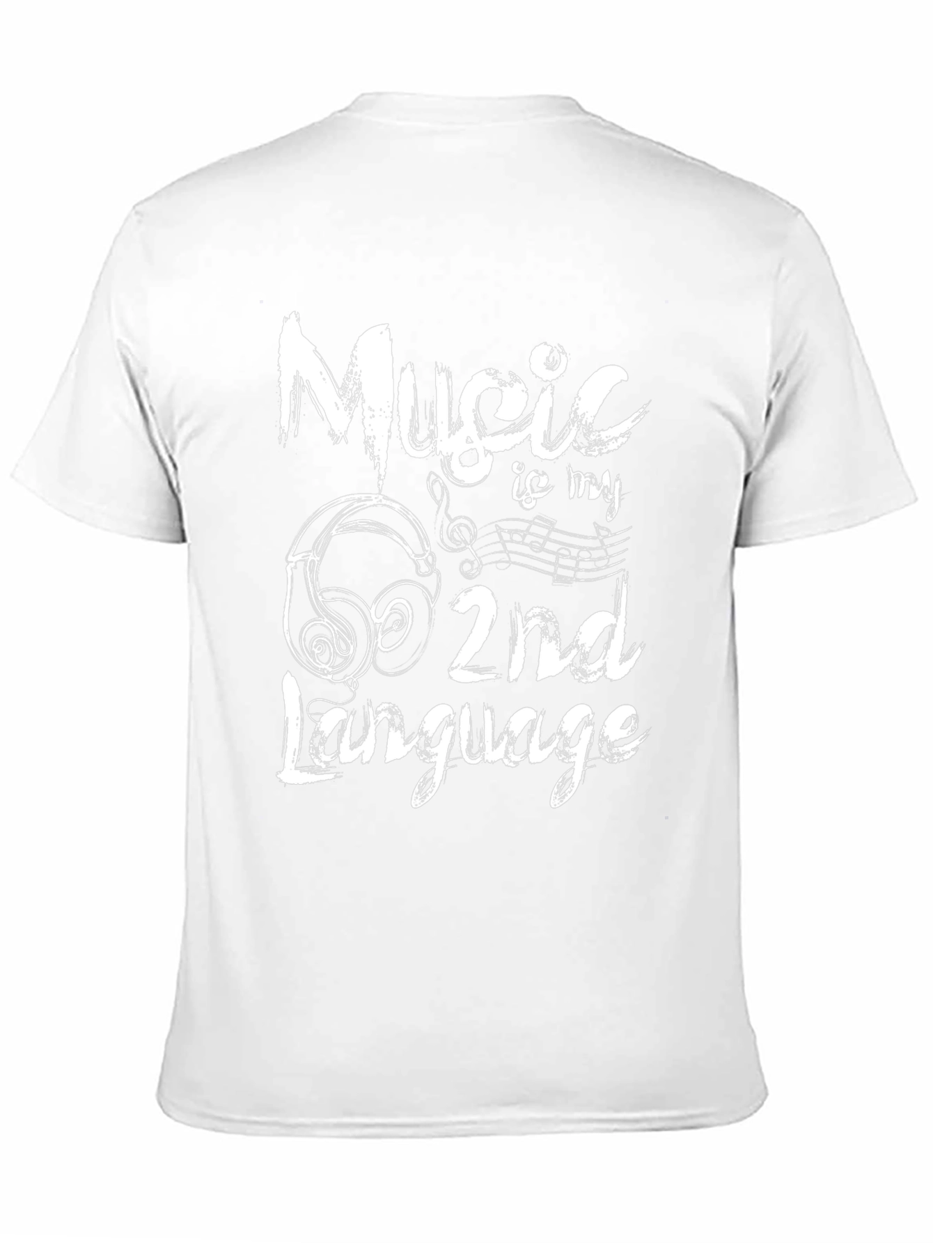 Music is My 2nd Language Black Graphic Tee