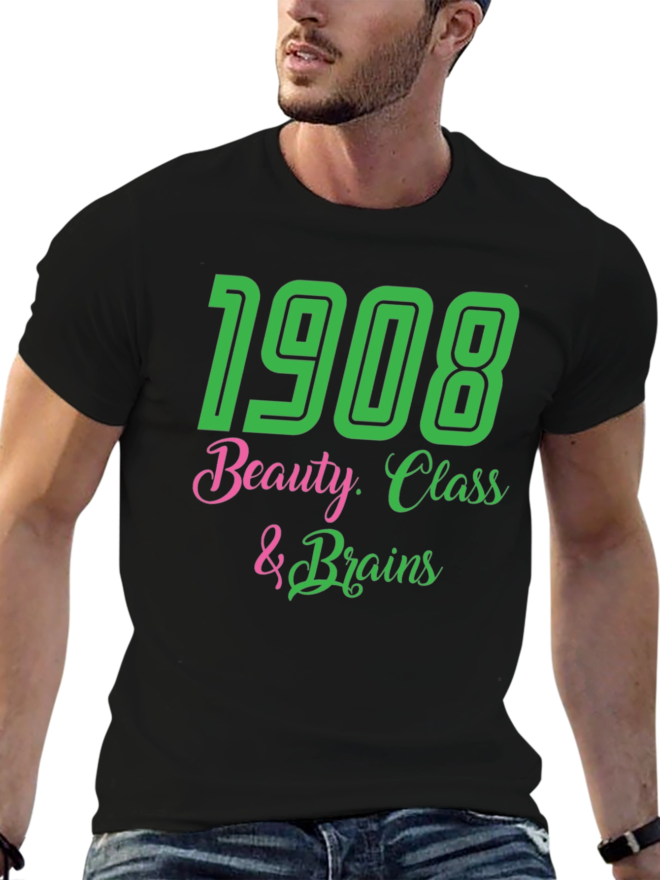 1908 Beauty Class & Brains Graphic T-Shirt