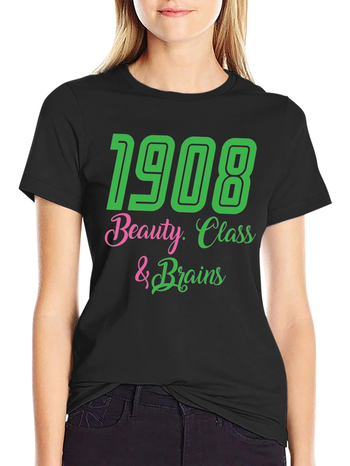 1908 Beauty Class & Brains Graphic T-Shirt