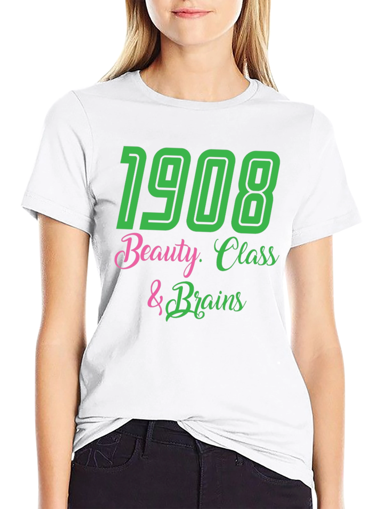 1908 Beauty Class & Brains Graphic T-Shirt