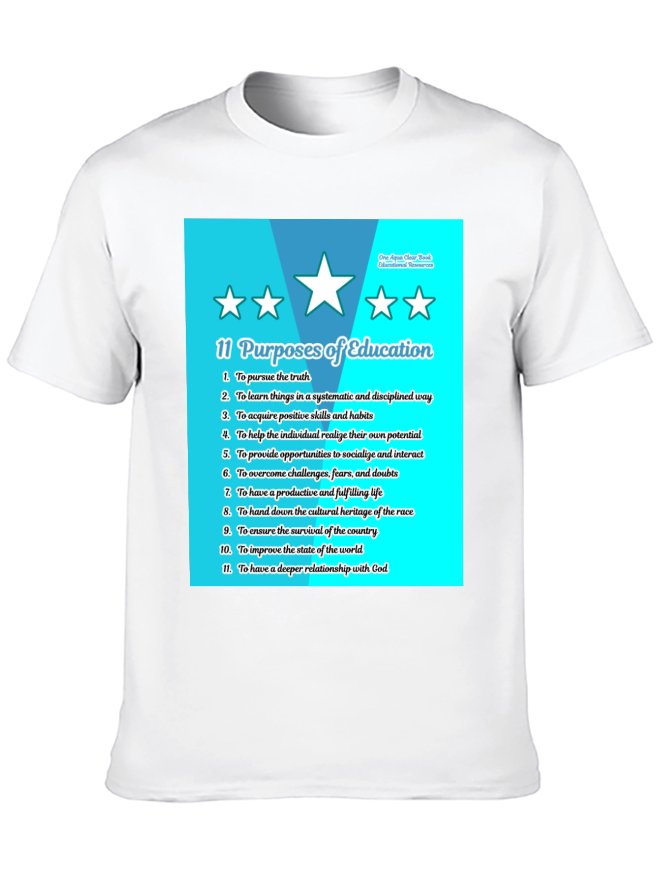 11 Purposes of Education Black T-Shirt