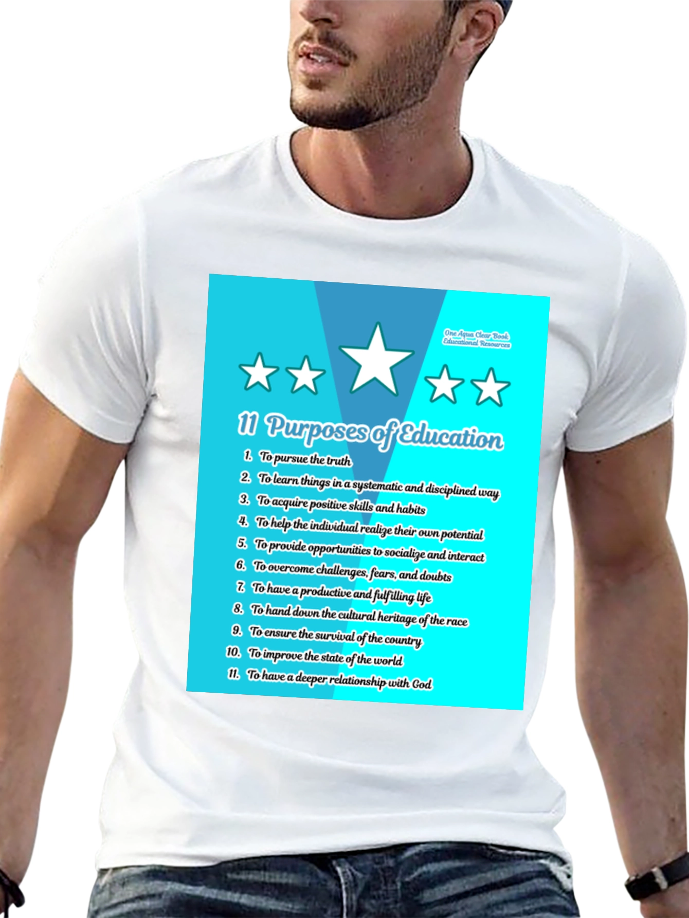 11 Purposes of Education Black T-Shirt