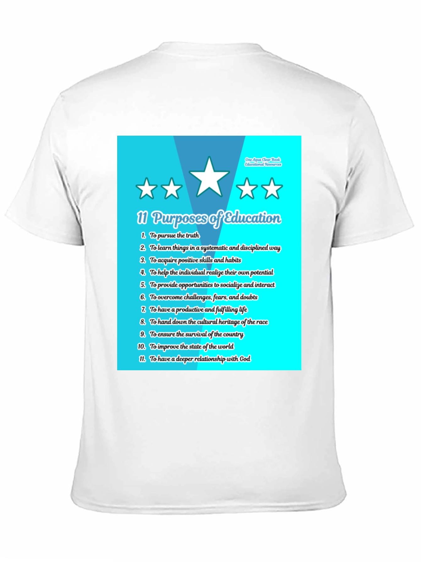 11 Purposes of Education Black T-Shirt