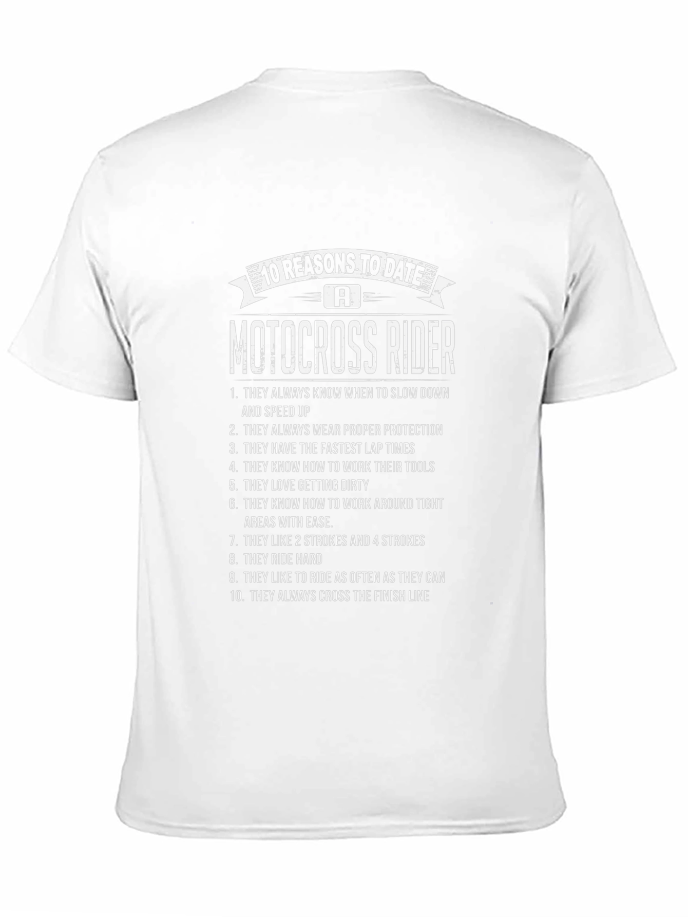 10 Reasons to Date a Motocross Rider Black T-Shirt