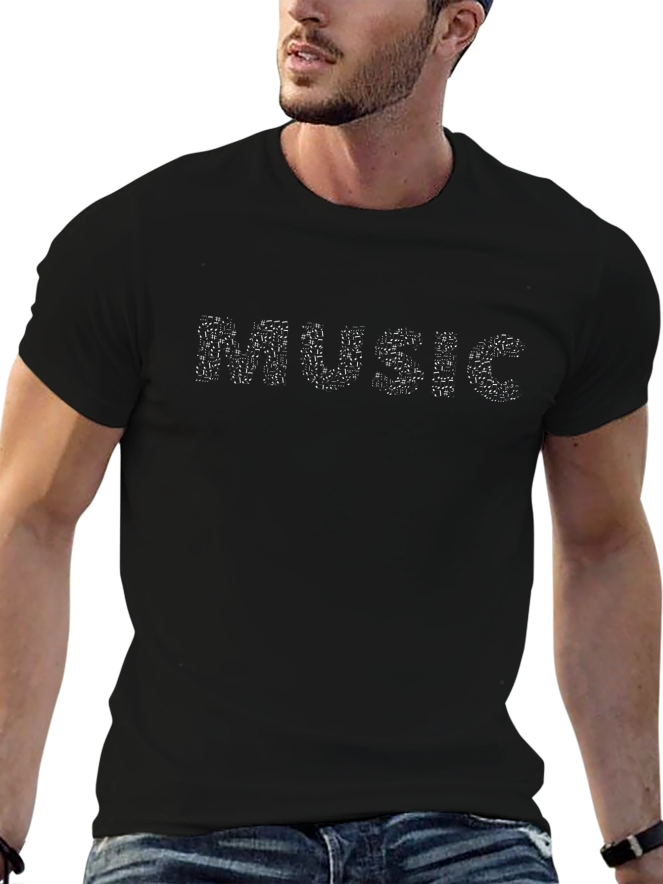 Music Notes T-Shirt - Stylish Graphic Tee