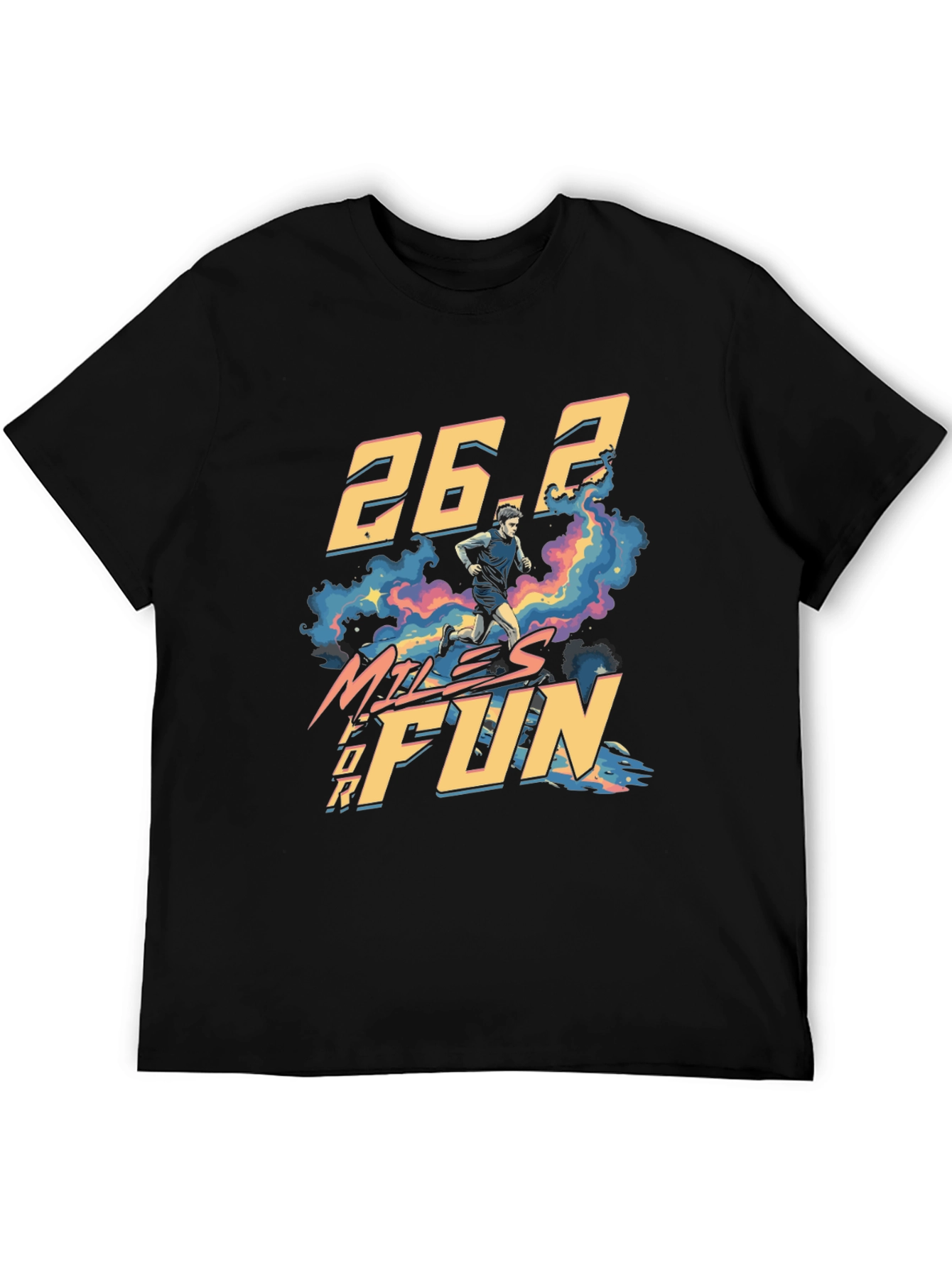 26.2 Miles For Fun Marathon Runner Graphic Tee