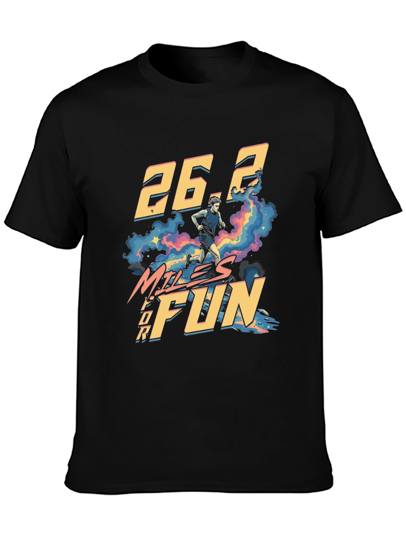 26.2 Miles For Fun Marathon Runner Graphic Tee