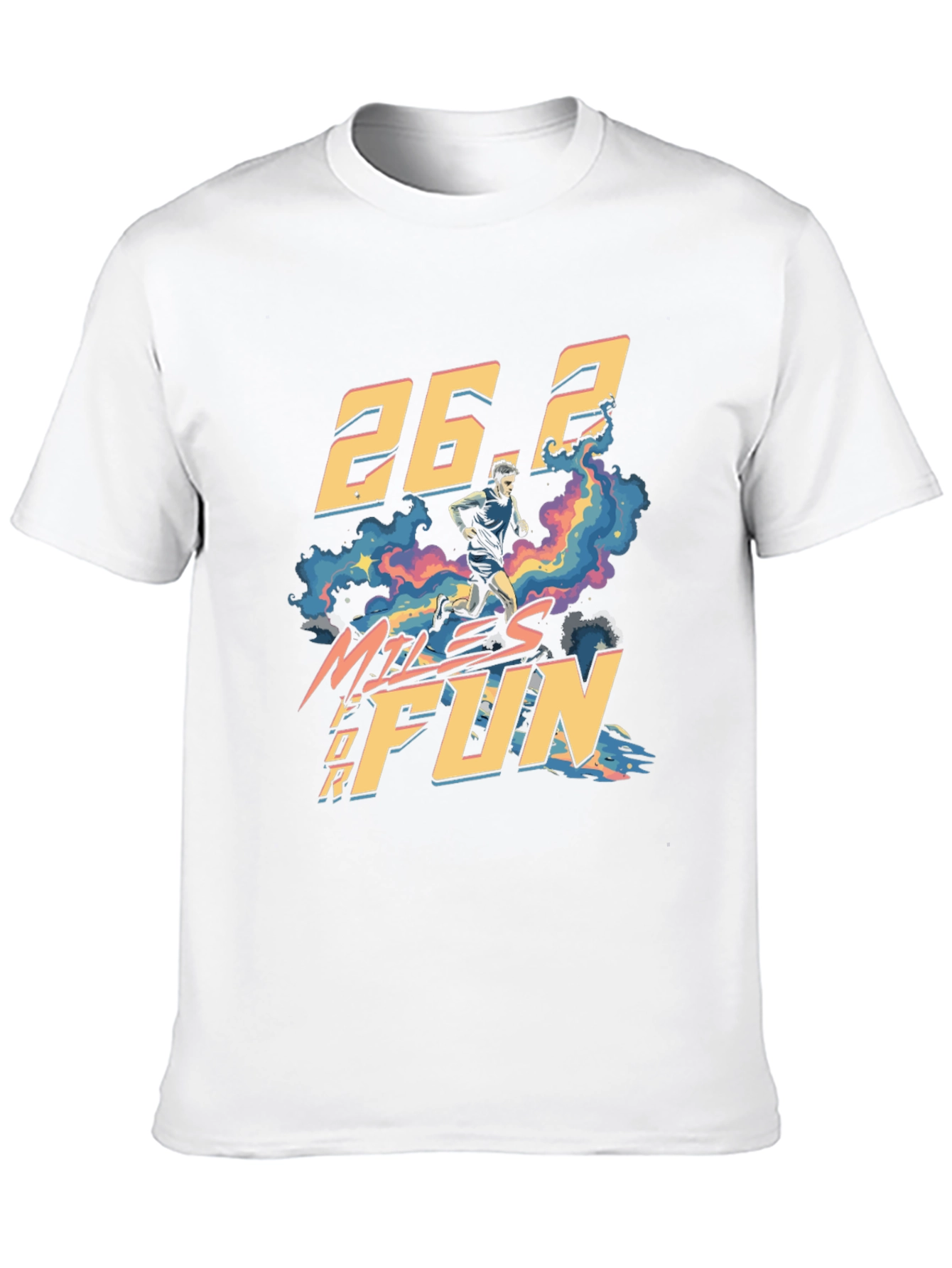 26.2 Miles For Fun Marathon Runner Graphic Tee