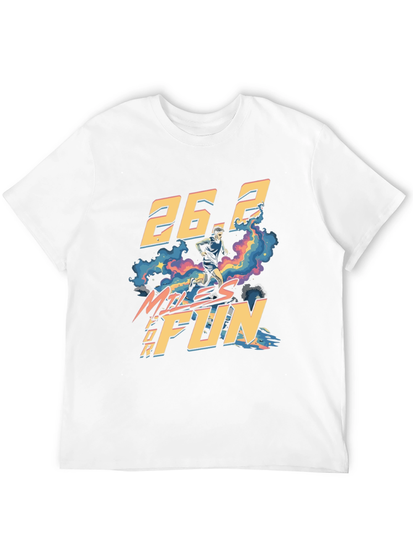 26.2 Miles For Fun Marathon Runner Graphic Tee