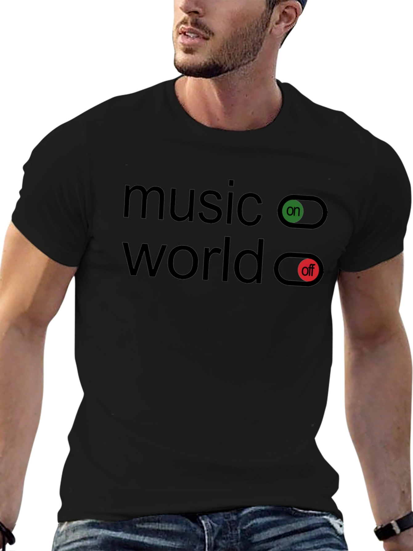 Music On World Off Graphic T-Shirt