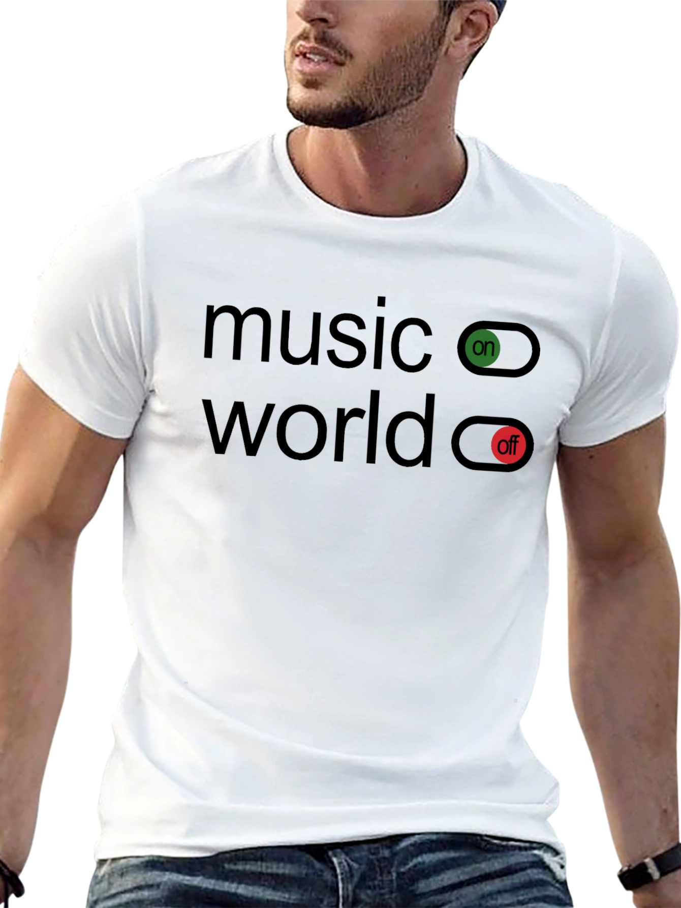 Music On World Off Graphic T-Shirt