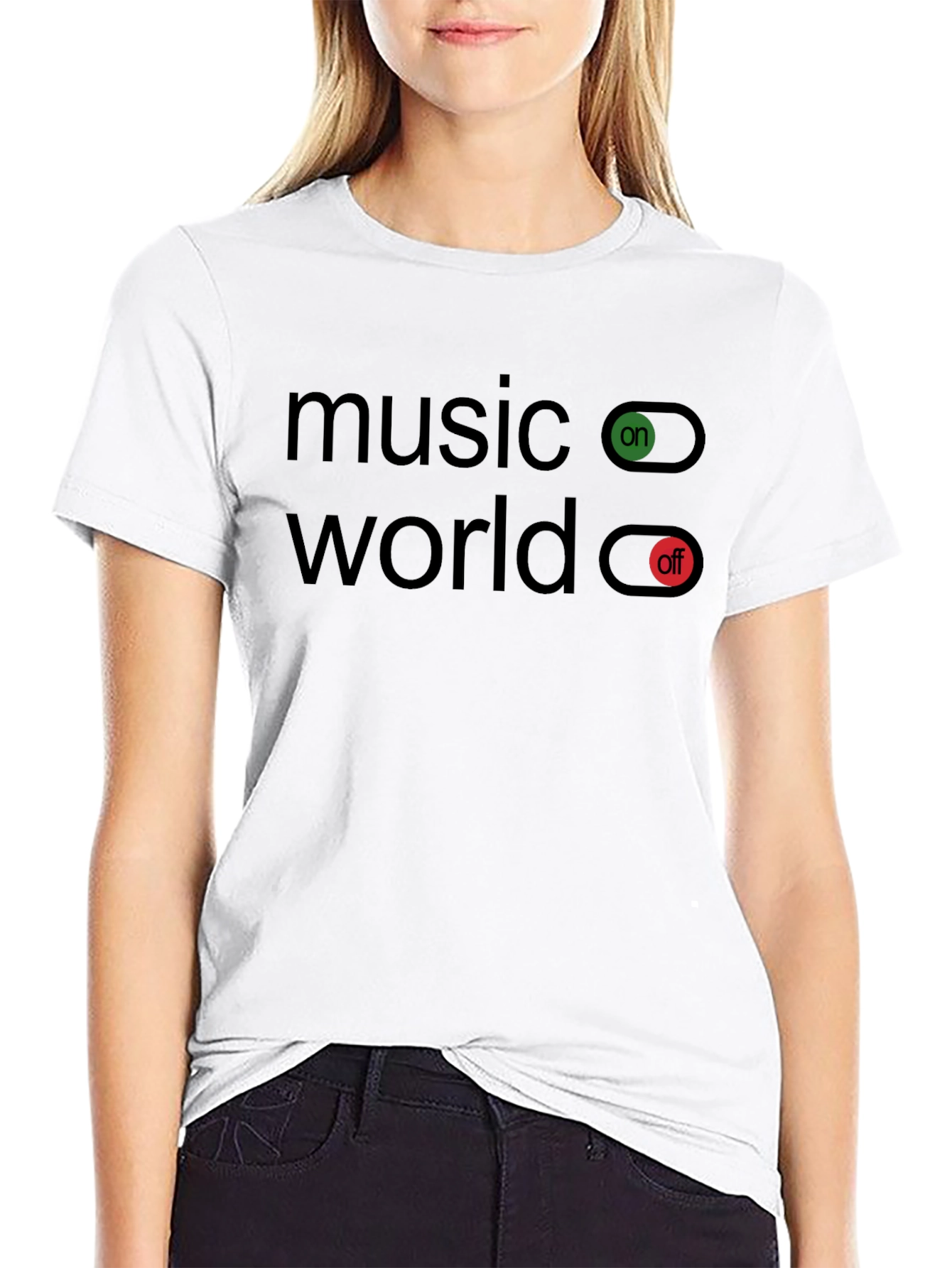 Music On World Off Graphic T-Shirt