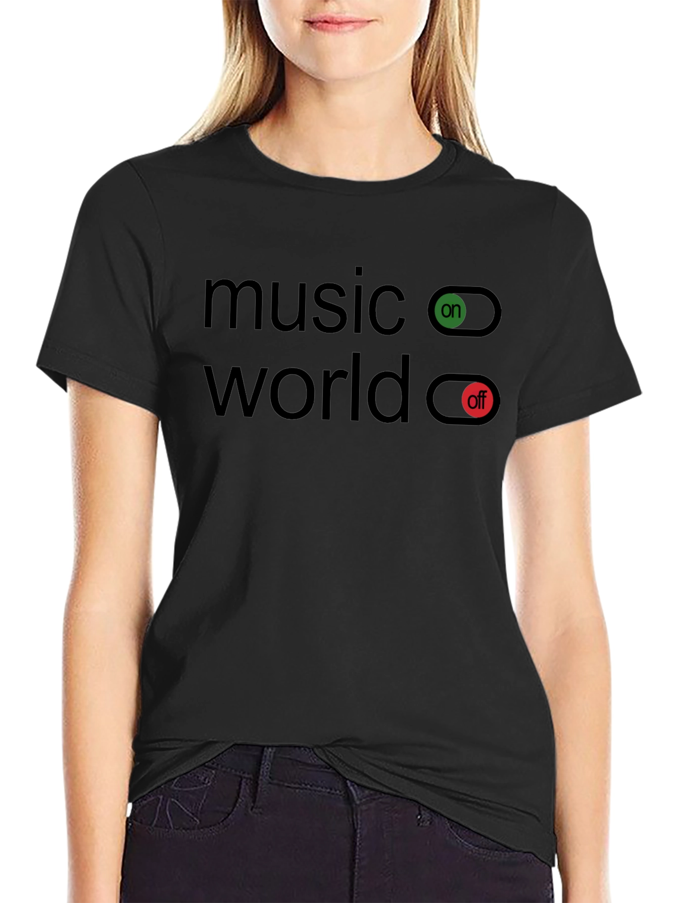 Music On World Off Graphic T-Shirt