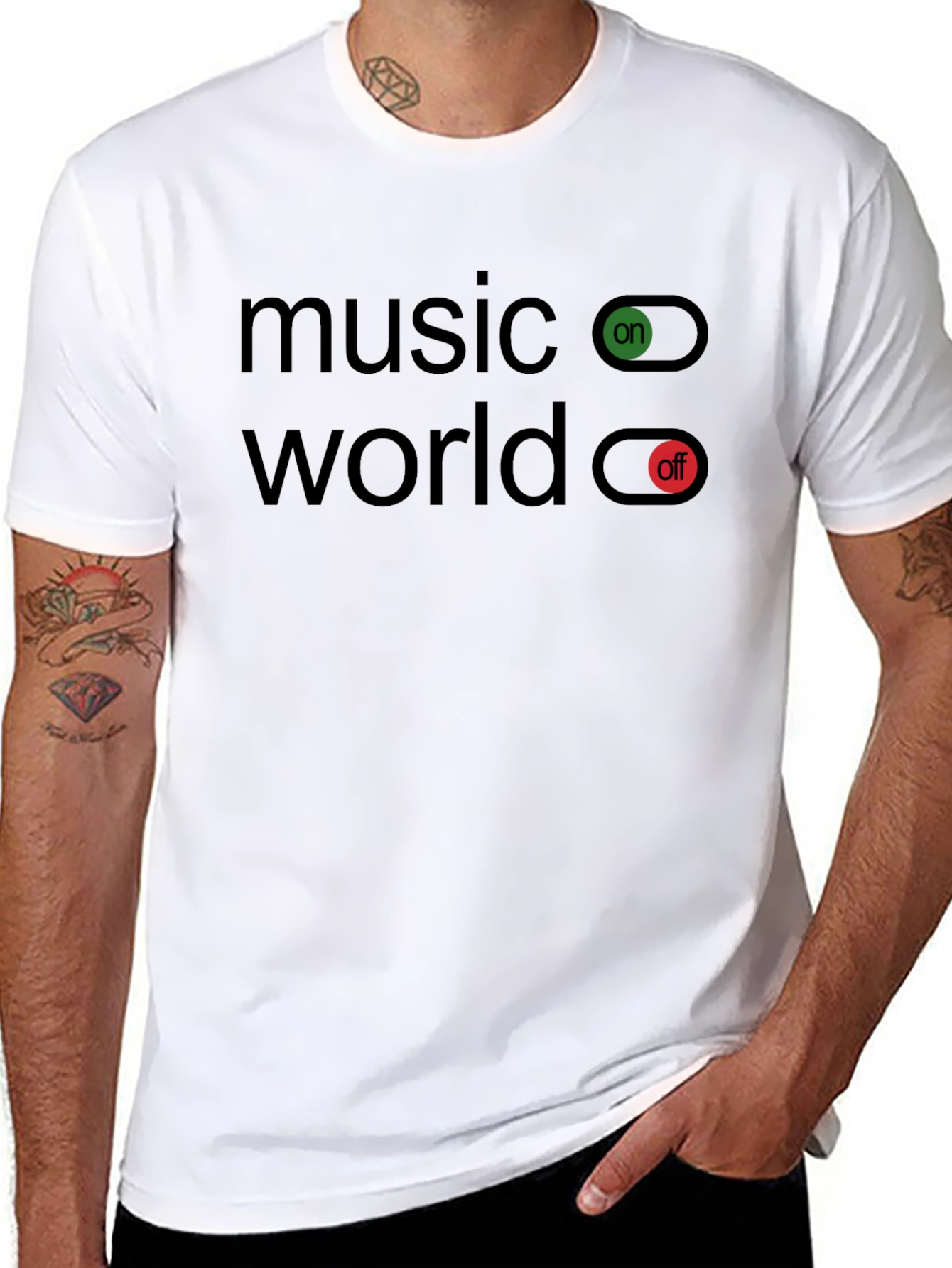 Music On World Off Graphic T-Shirt