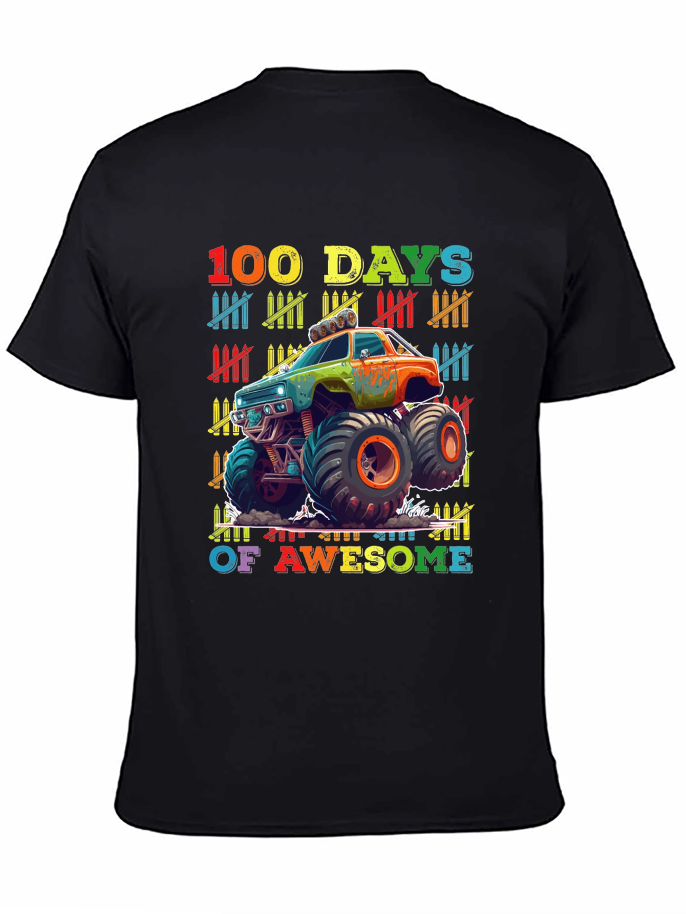 100 Days of Awesome Monster Truck T-Shirt