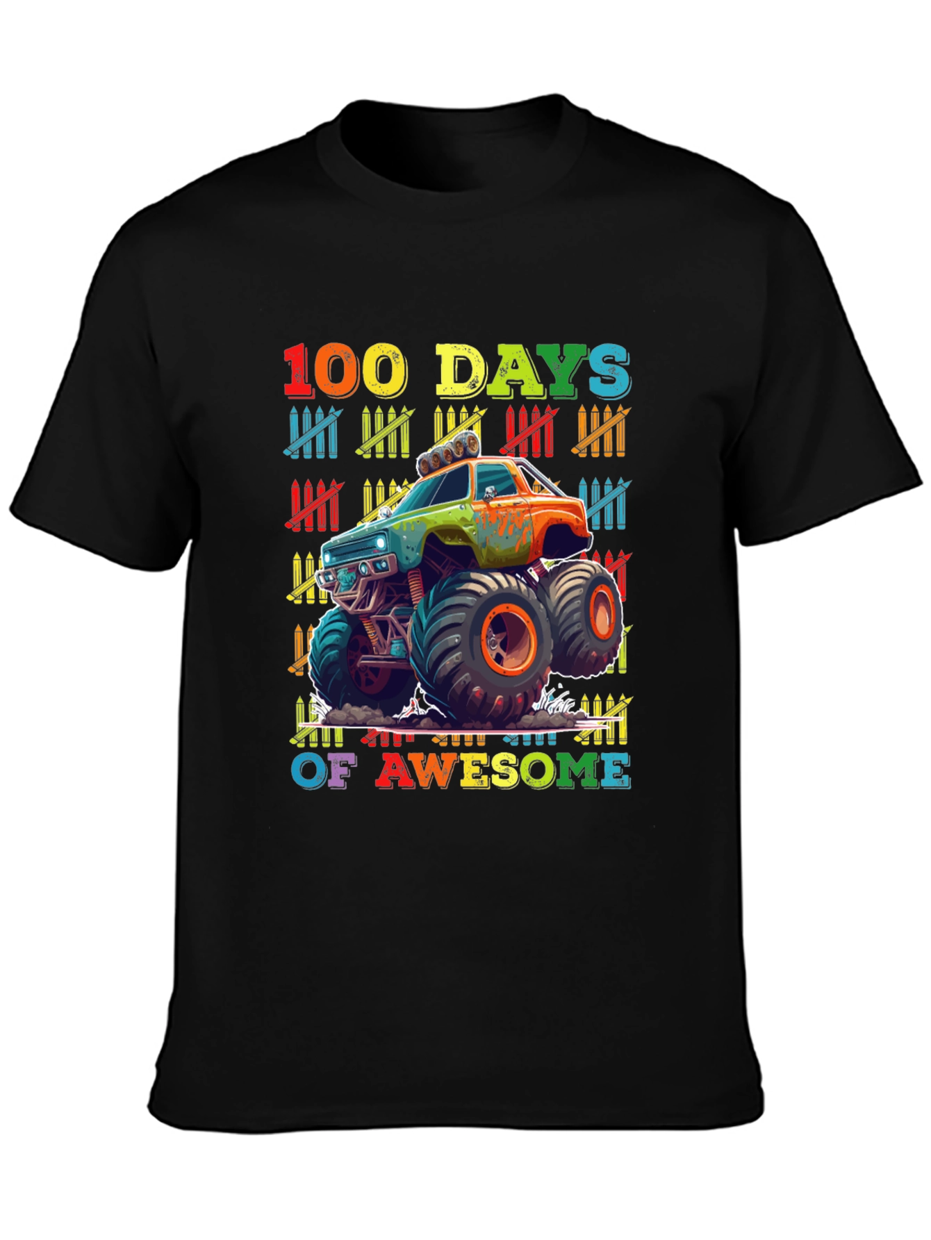 100 Days of Awesome Monster Truck T-Shirt
