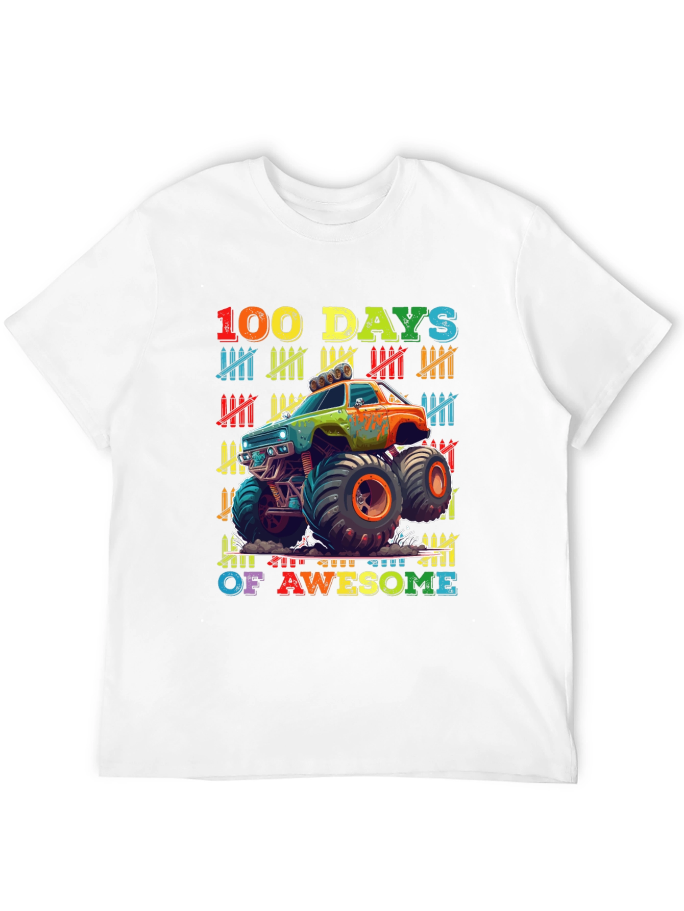 100 Days of Awesome Monster Truck T-Shirt