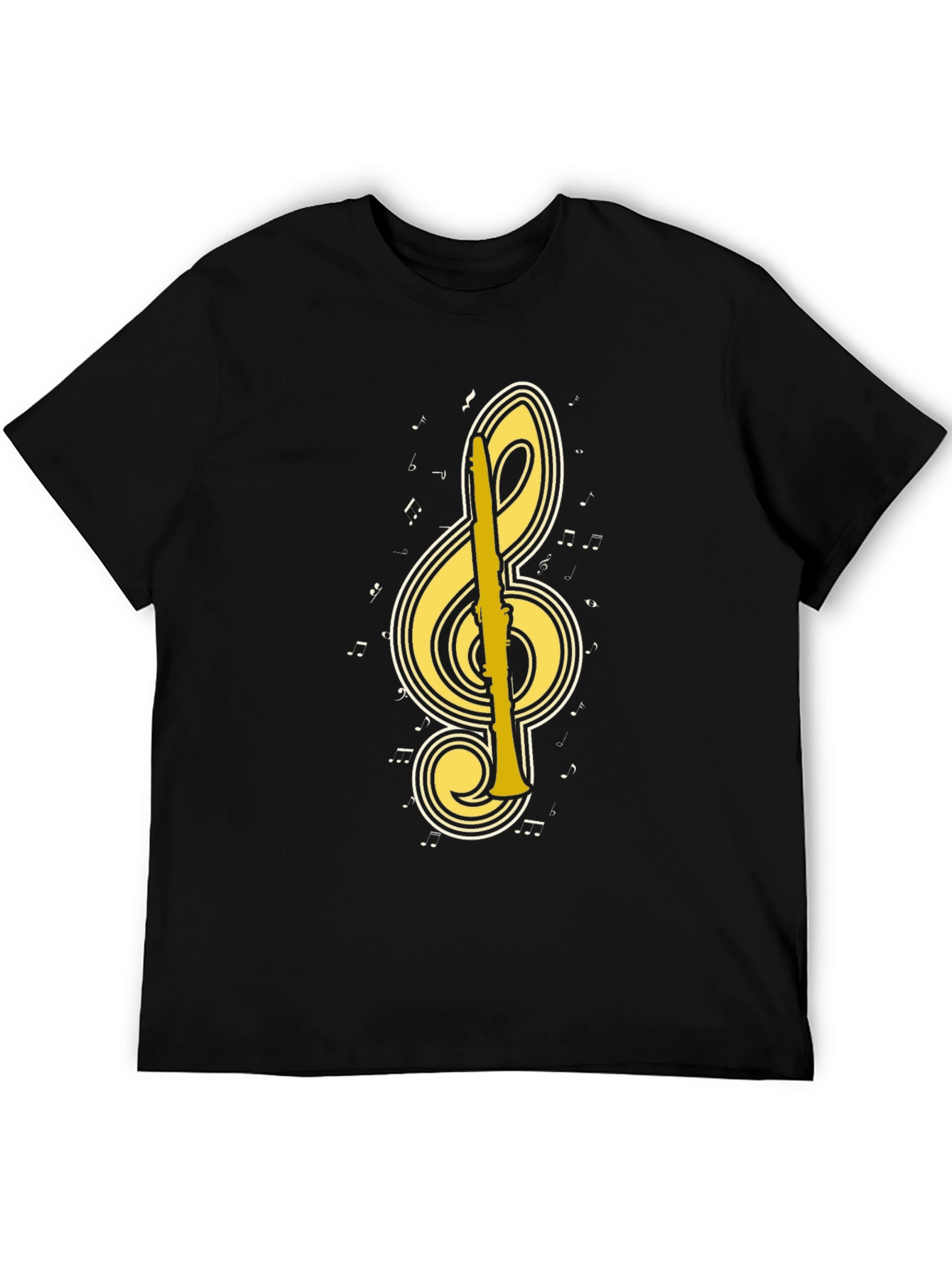 Music Lover T-Shirt: Treble Clef Clarinet Tee