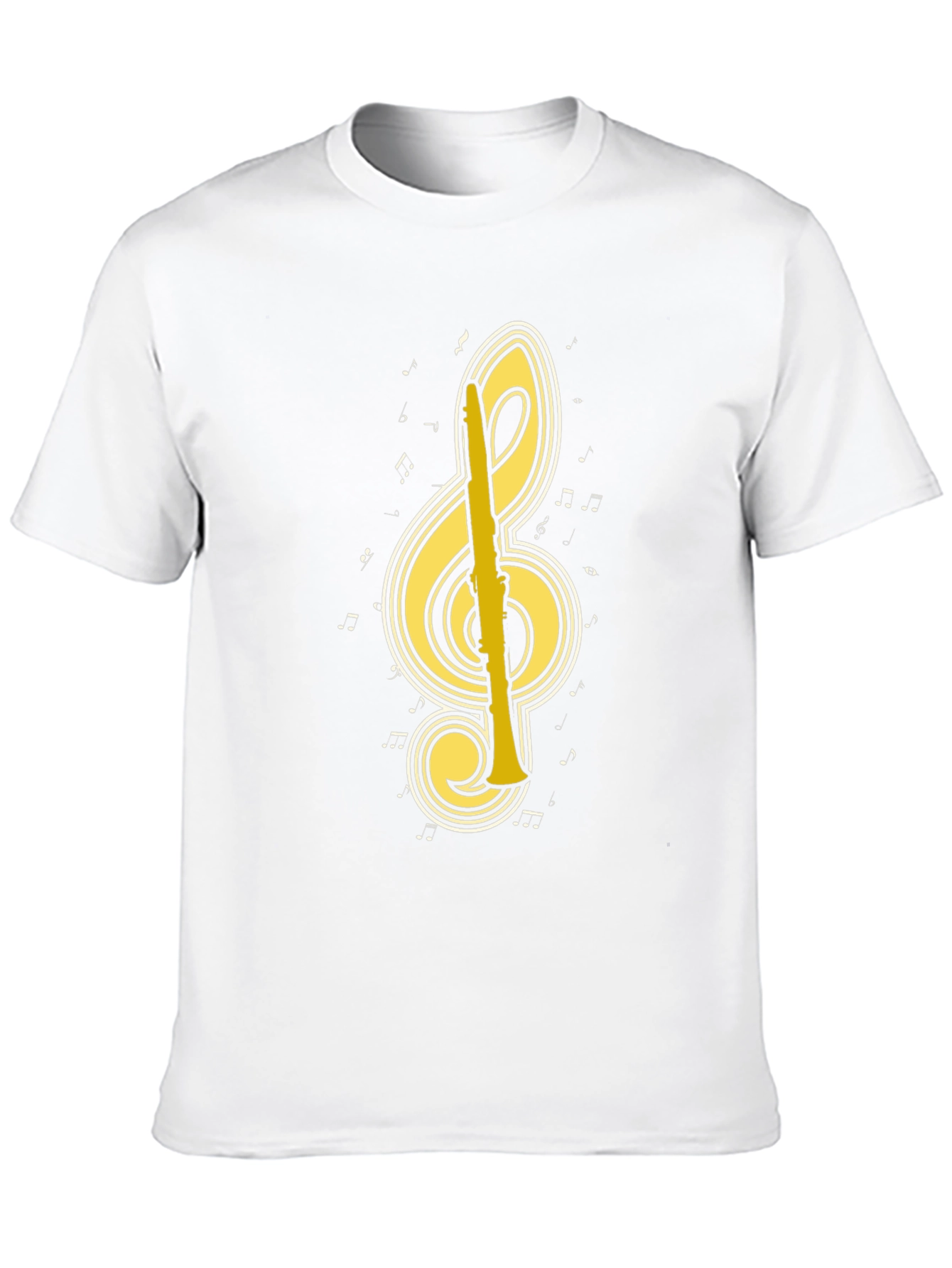 Music Lover T-Shirt: Treble Clef Clarinet Tee