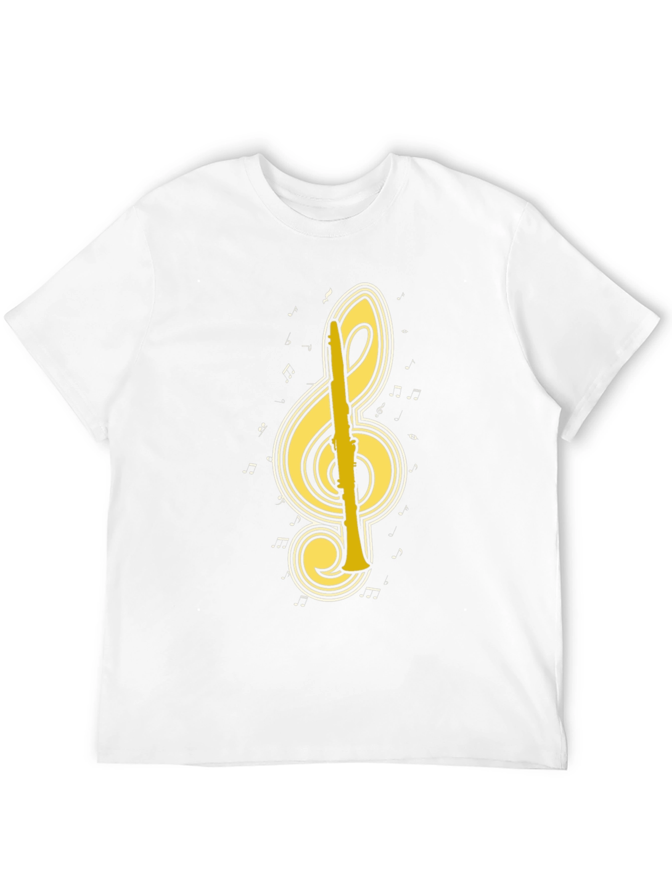 Music Lover T-Shirt: Treble Clef Clarinet Tee
