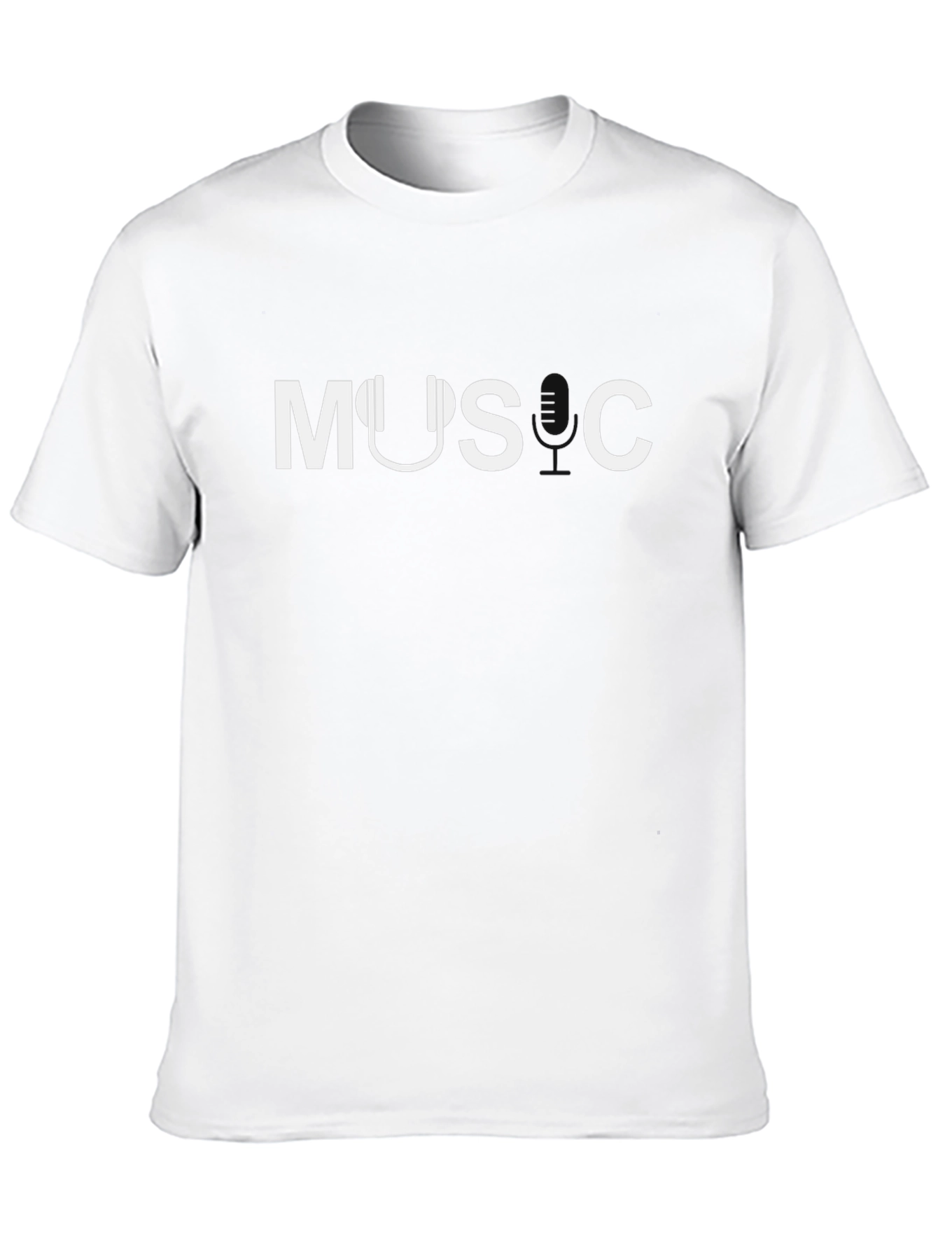 Music Headphone Graphic T-Shirt - Black