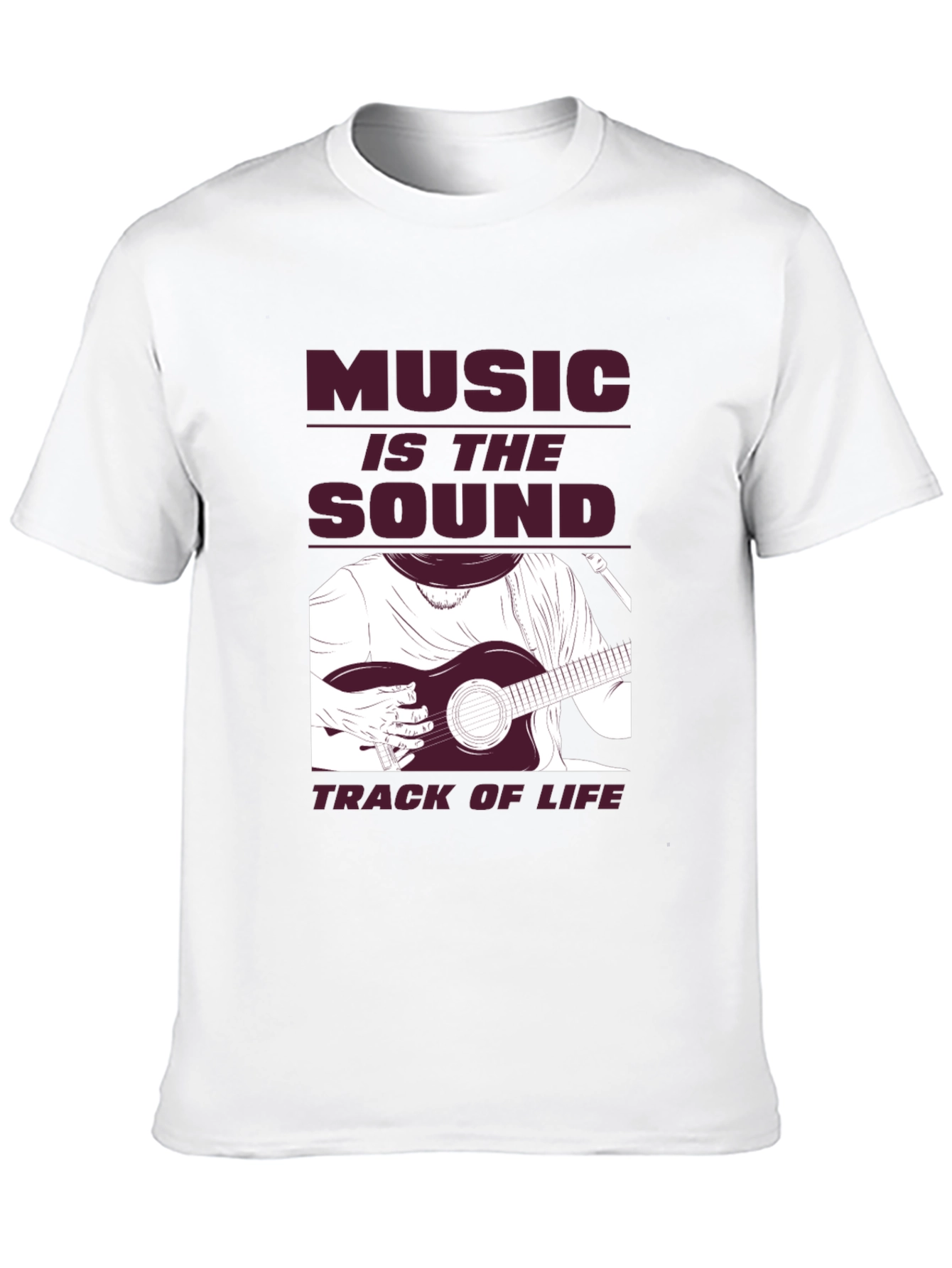 Music is Life Graphic Tee - Black Cotton T-Shirt