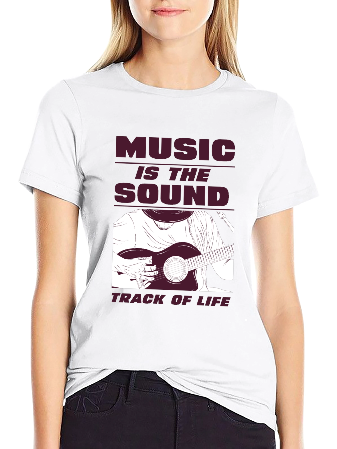 Music is Life Graphic Tee - Black Cotton T-Shirt
