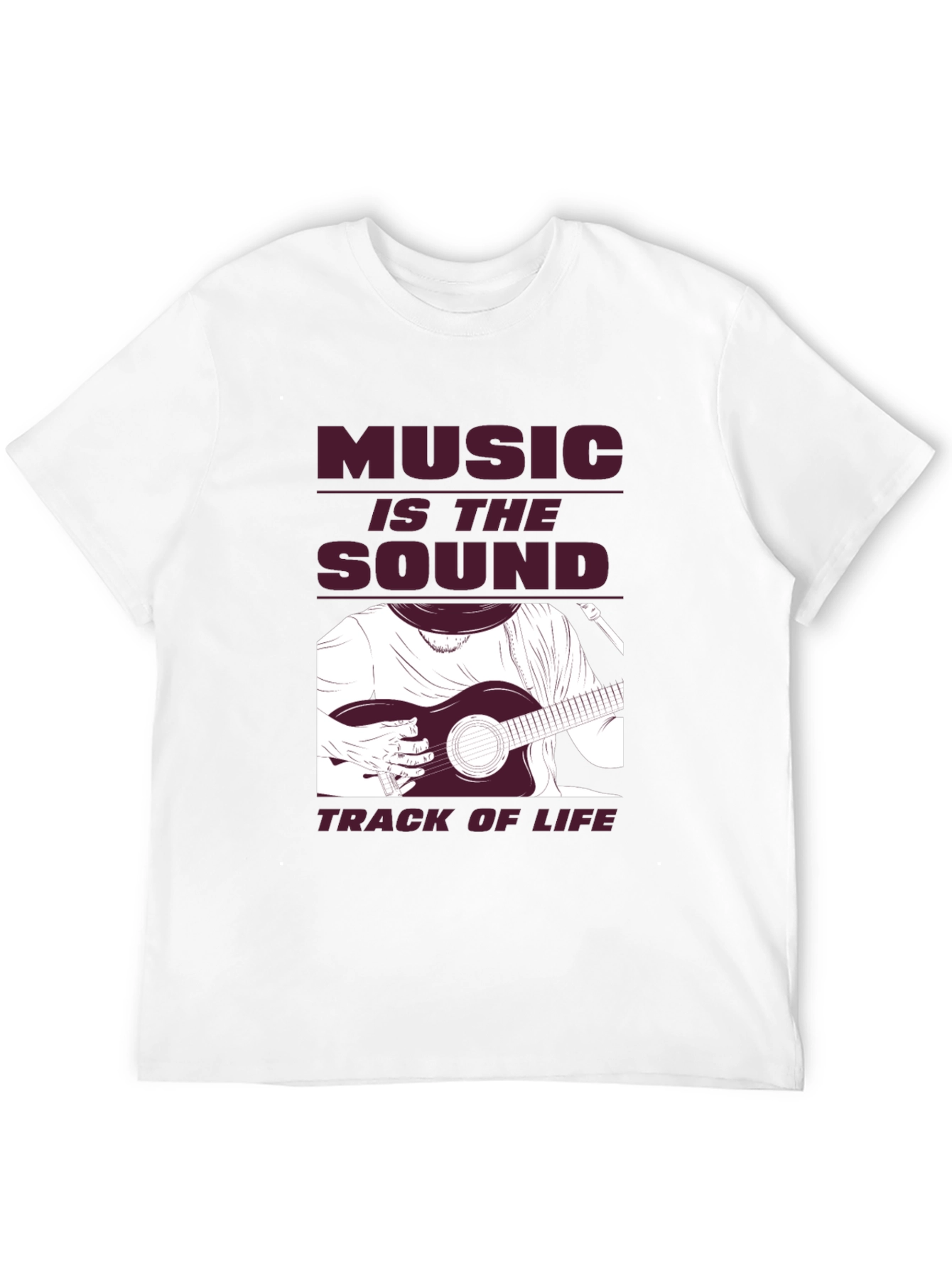 Music is Life Graphic Tee - Black Cotton T-Shirt