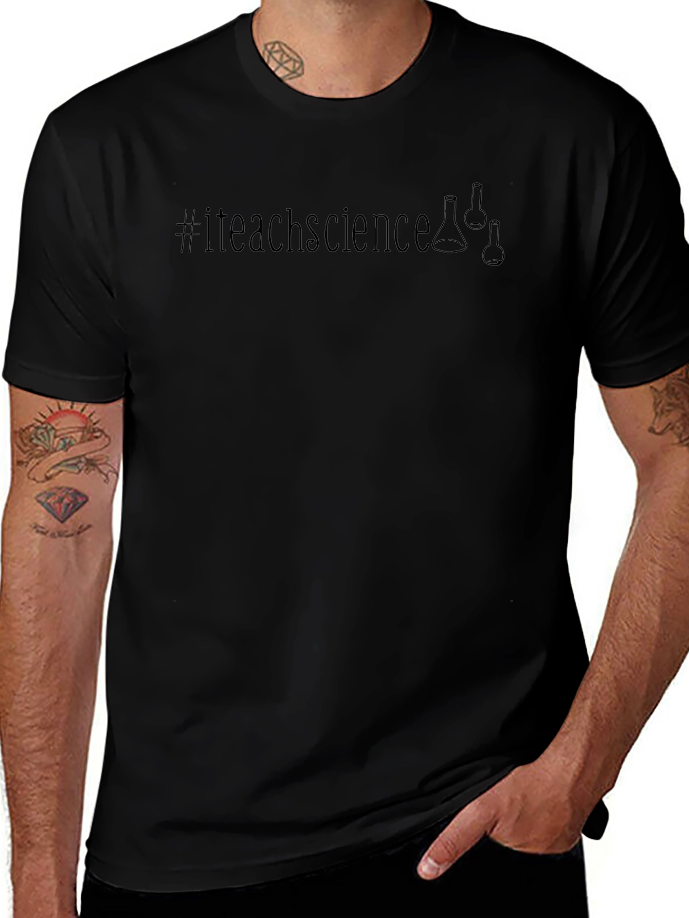 #iteachscience Graphic Tee - Science Teacher T-Shirt