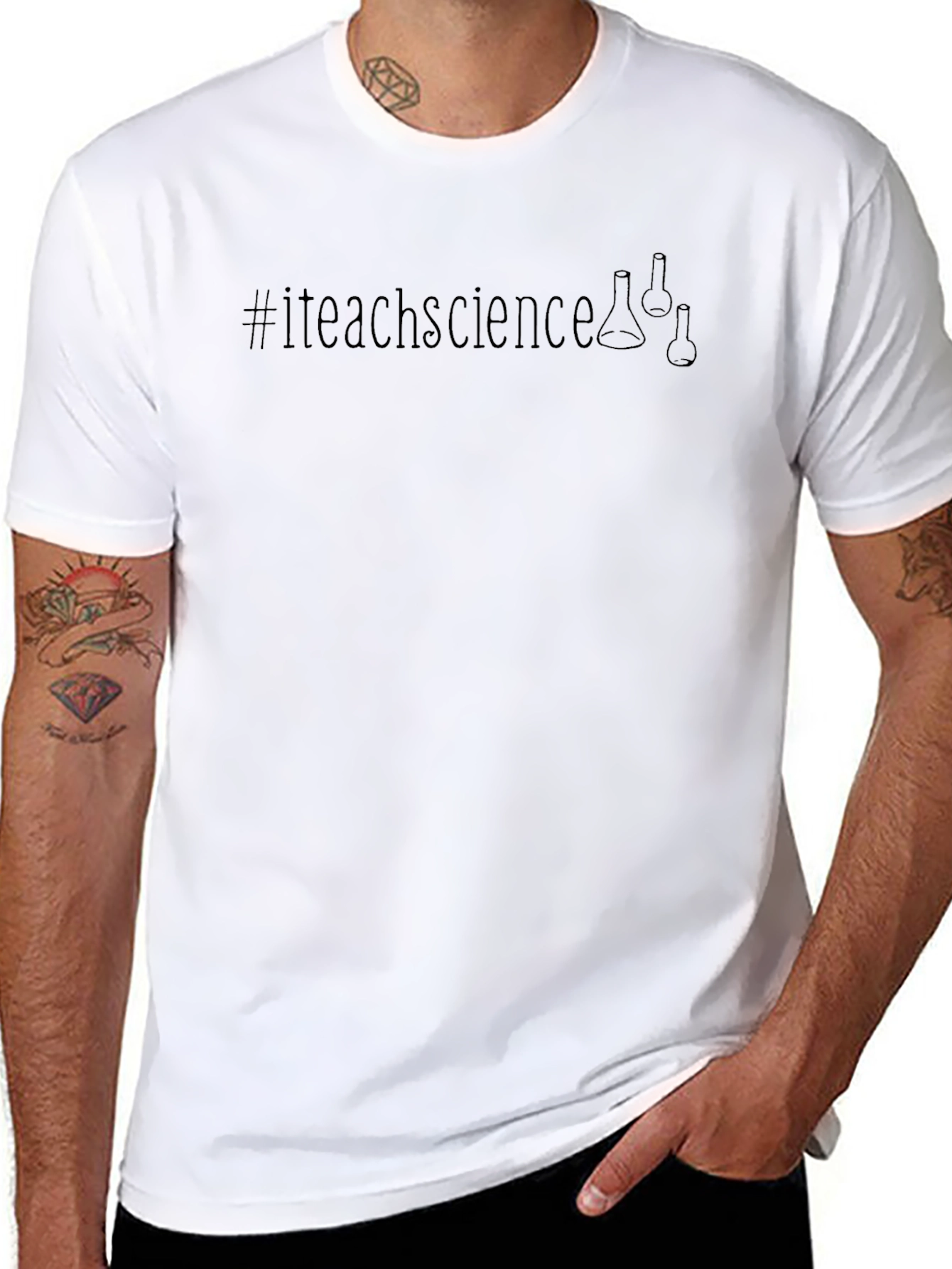 #iteachscience Graphic Tee - Science Teacher T-Shirt