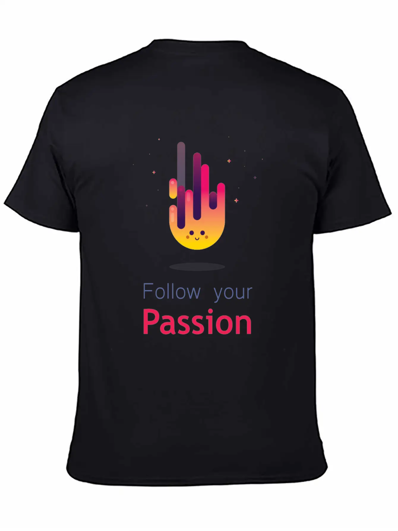 "Follow Your Passion" Cute Fire Inspirational Essential Cotton Tee For Daily Outfits – Unisex Style